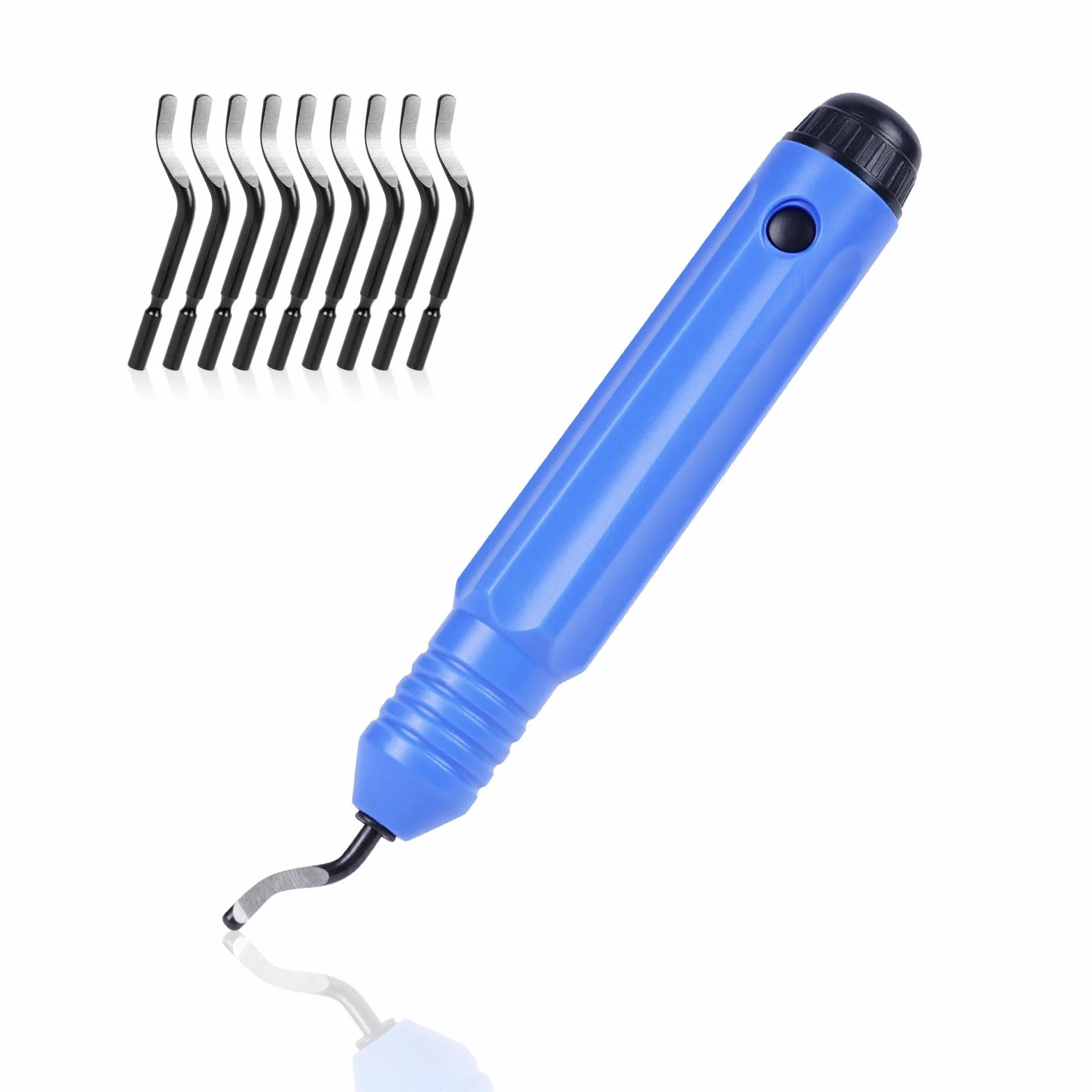 Flintronic Desbarbador Metal 10 pcs Herramienta Desbarbadora Cuchillas de Desbarbado 360° Giratorio Quita Rebabas para Acero Plástico Aluminio Cobre Impresora 3D