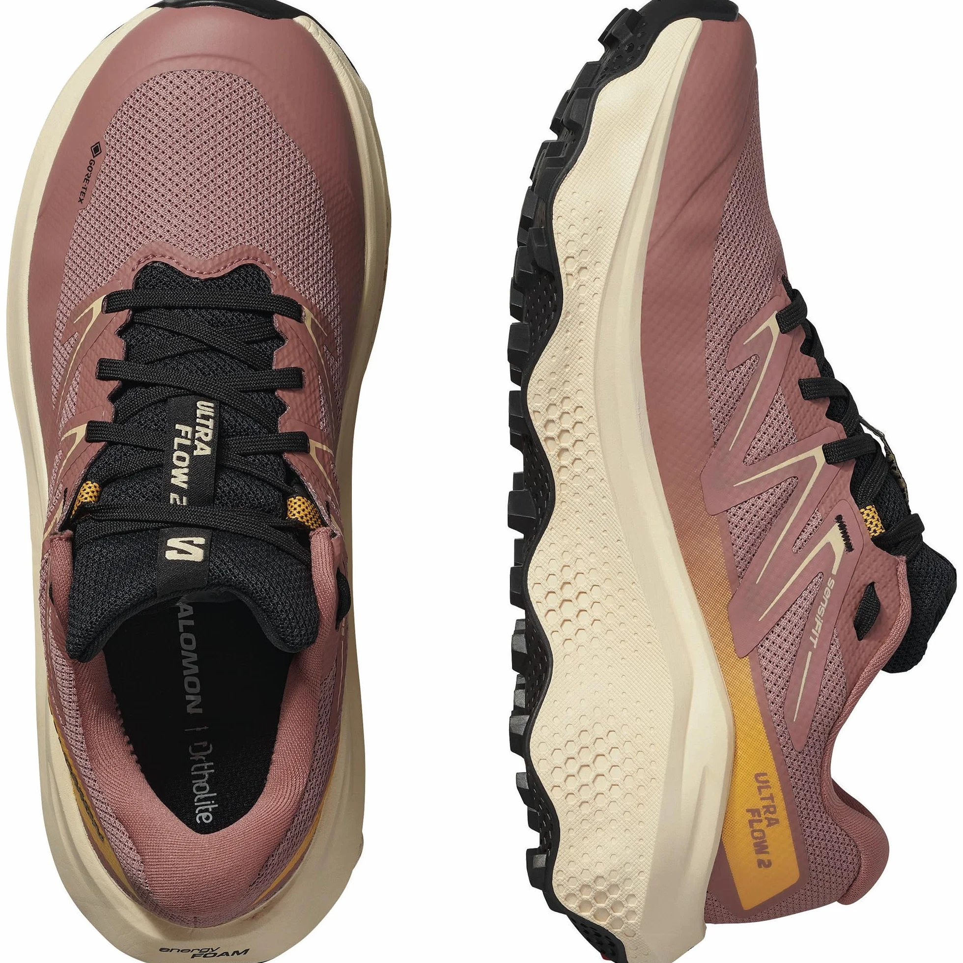 Salomon Ultra Flow Gore-Tex Impermeables Zapatillas de Senderismo, Mujer