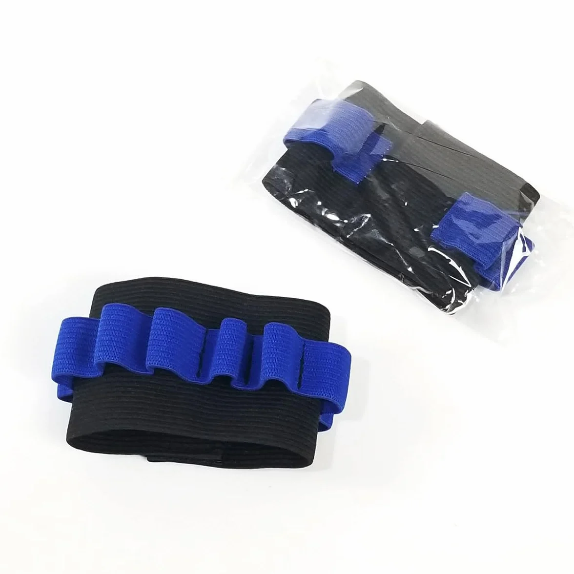 Soporte de tubo de extracción de sangre, muñequeras para flebotomía, capacidad 8 tubos, negro y azul