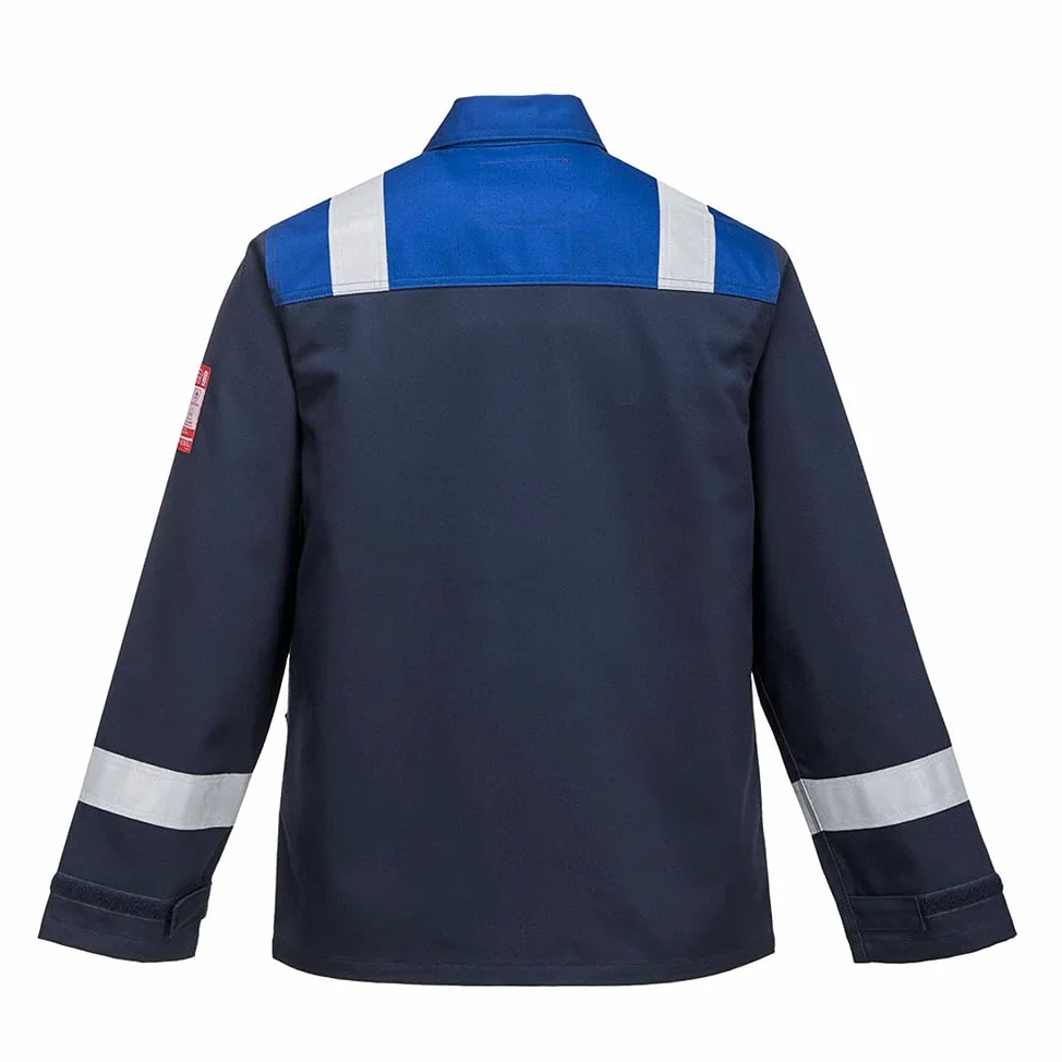 Portwest Chaqueta Bizflame Plus, Tamaño: M, Color: Marino/Azulina, FR55NRRM