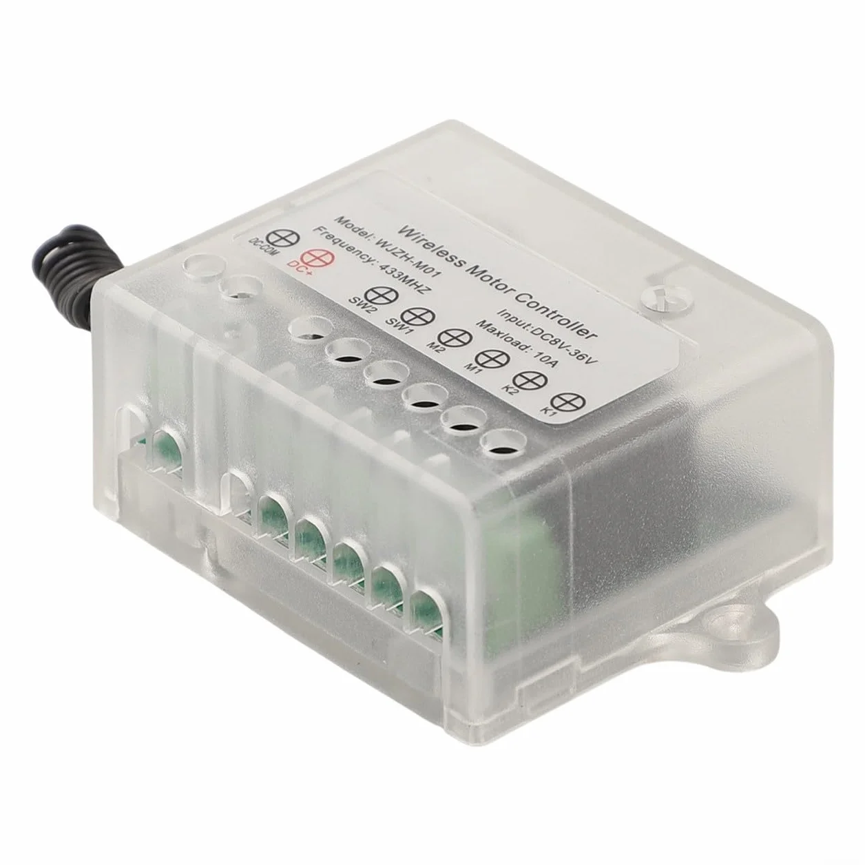 Mando a distancia para interruptor de control de actuadores lineales, compatible con motores de 8-36 V CC, 10 A, RF inalámbrico