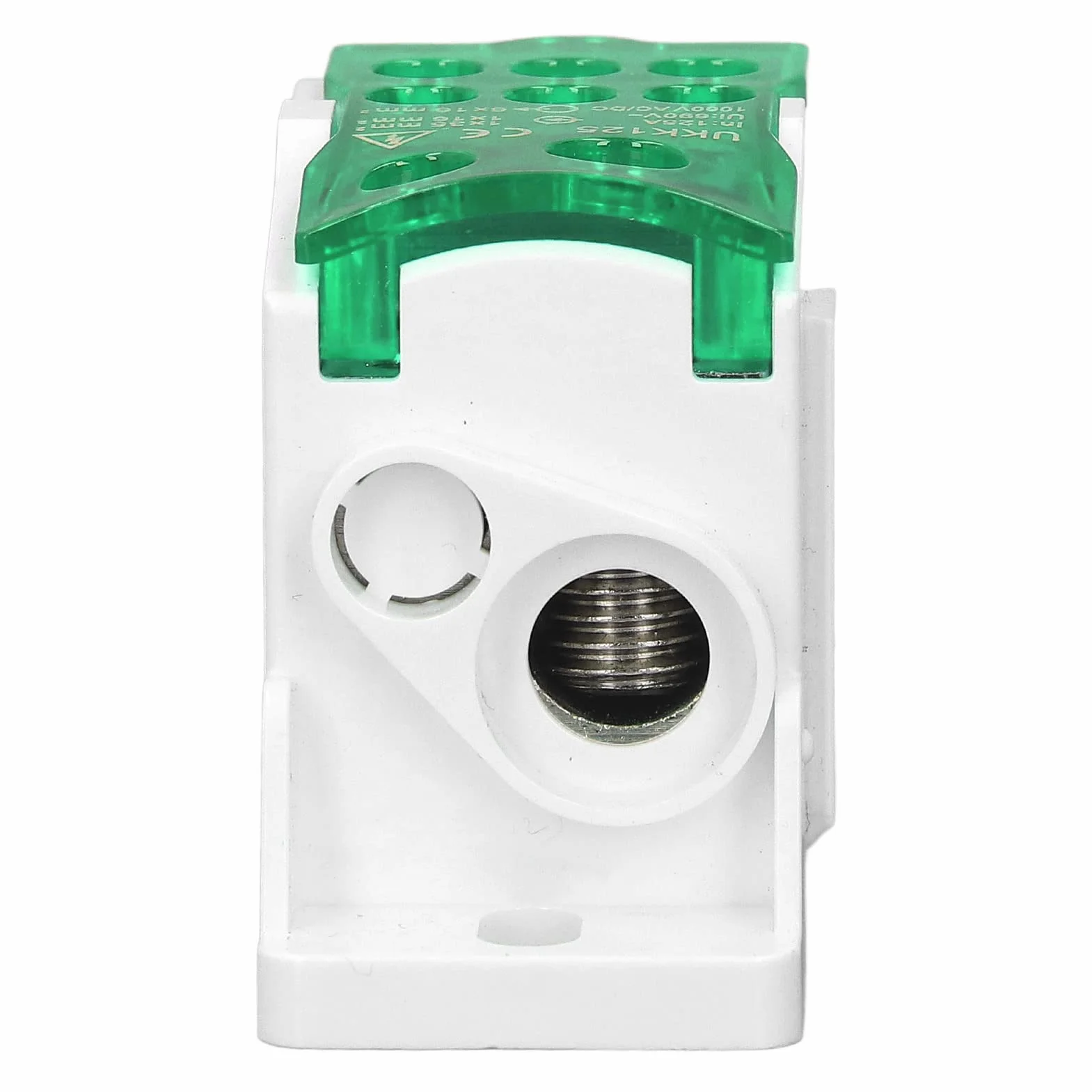 Tyenaza Caja de Distribución de Terminales UKK-125A, C45 Unipolar, para Gabinetes de Energía (Verde)