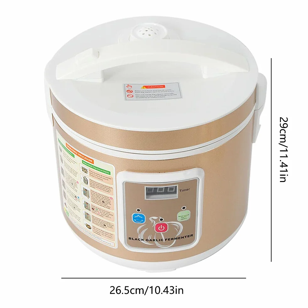Fermentador de ajo negro 5L 90W automático inteligente 12-15 días tanque de fermentación