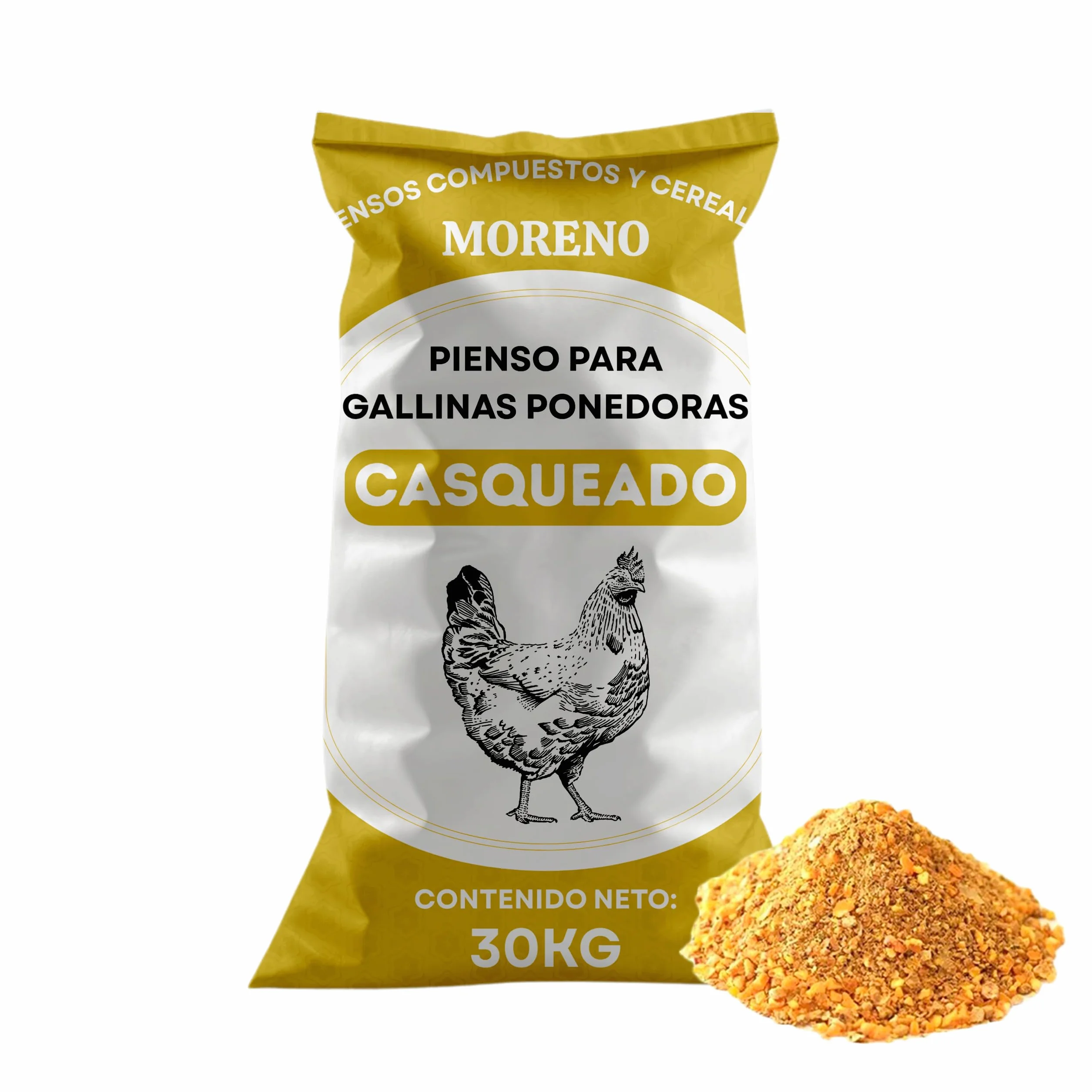 Pienso Gallinas Ponedoras Casqueado, Saco 30 kg