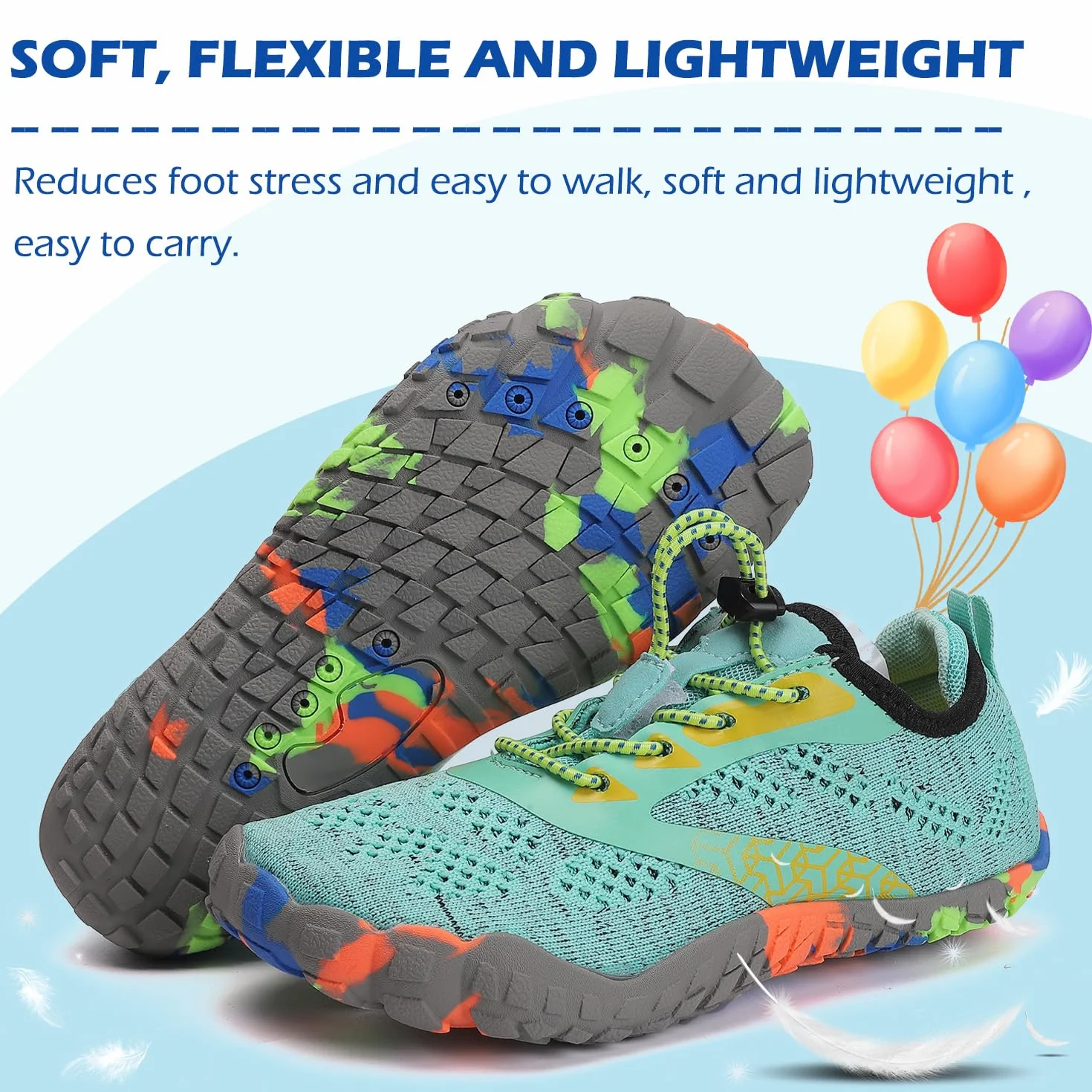 DimaiGlobal Calzado Descalzos Niñas Niños Zapatillas de Trail Running Barefoot Zapatos de Agua Transpirable Antideslizante