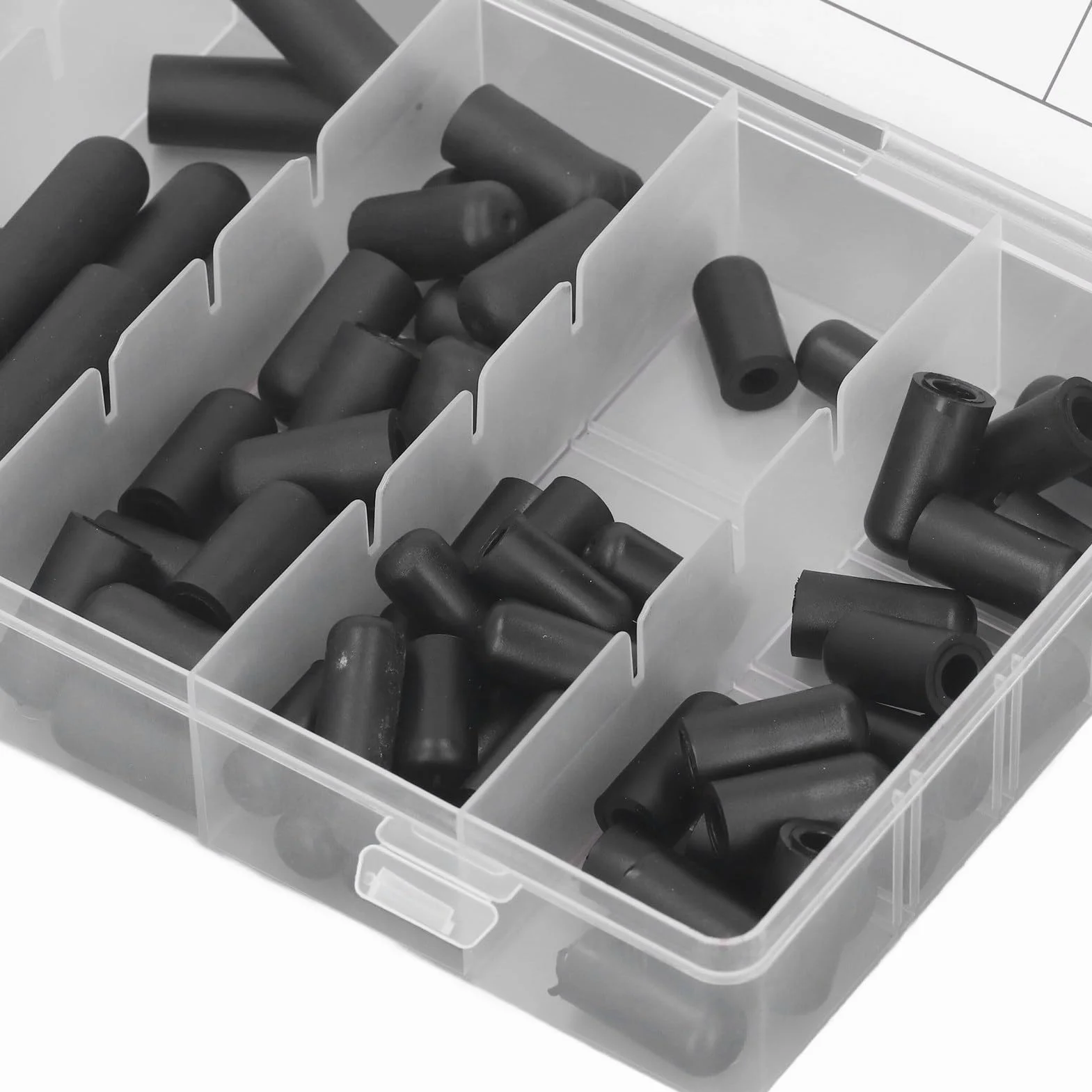 Kit de Tapones de Vacío 80 Uds., 5/32" a 3/8", Resistente a Altas Temperaturas, Goma, Negro
