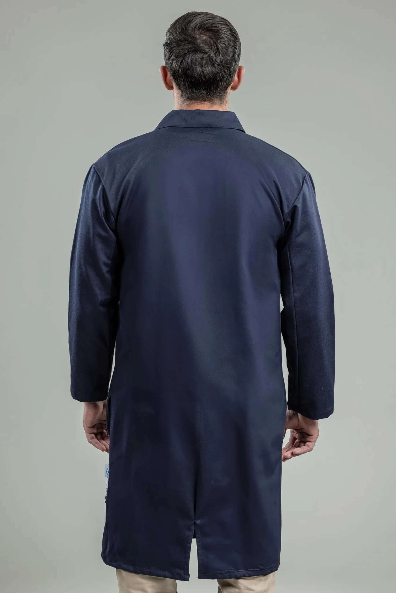 Seguridad nacional Apparel c09up hilos bata de laboratorio, 88% algodón, 12% nailon fr, azul marino
