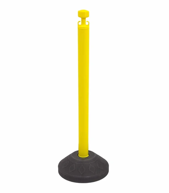 Poste Separador Amarillo de Alta Visibilidad con Base Rellenable EberSign