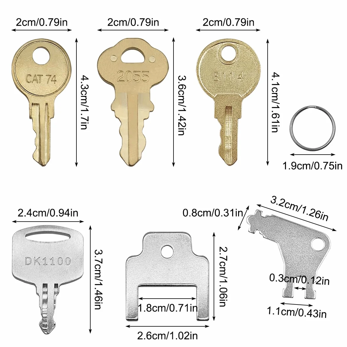 Llaves dispensadoras de toallas de papel universales compatibles con Tork SCA 1100, Bradley 2055, Bobrick Cat 74, Kimberly Clark 770301, Georgia Pacific E114