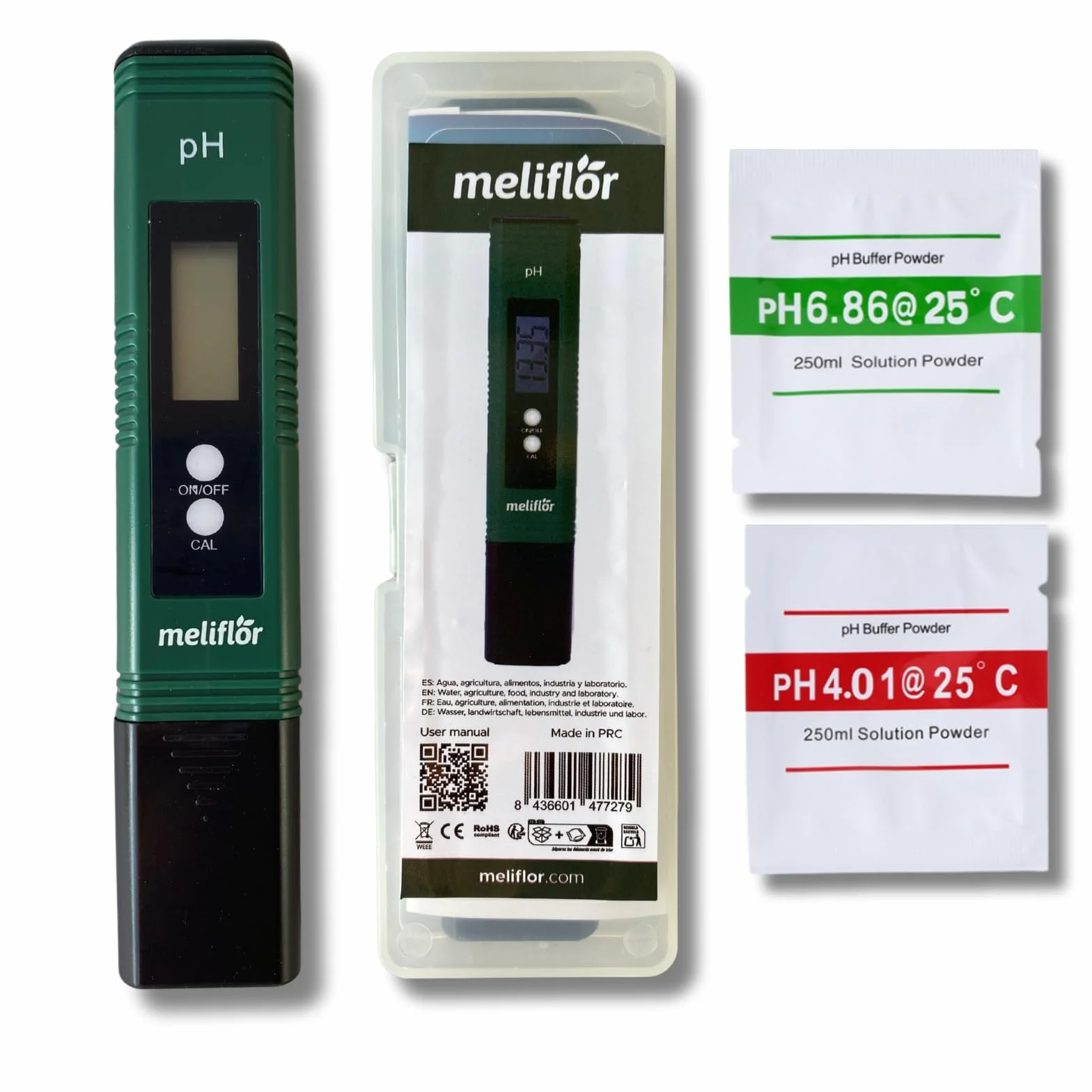 Medidor de pH Eco Meliflor ±0.01 Calibración automática