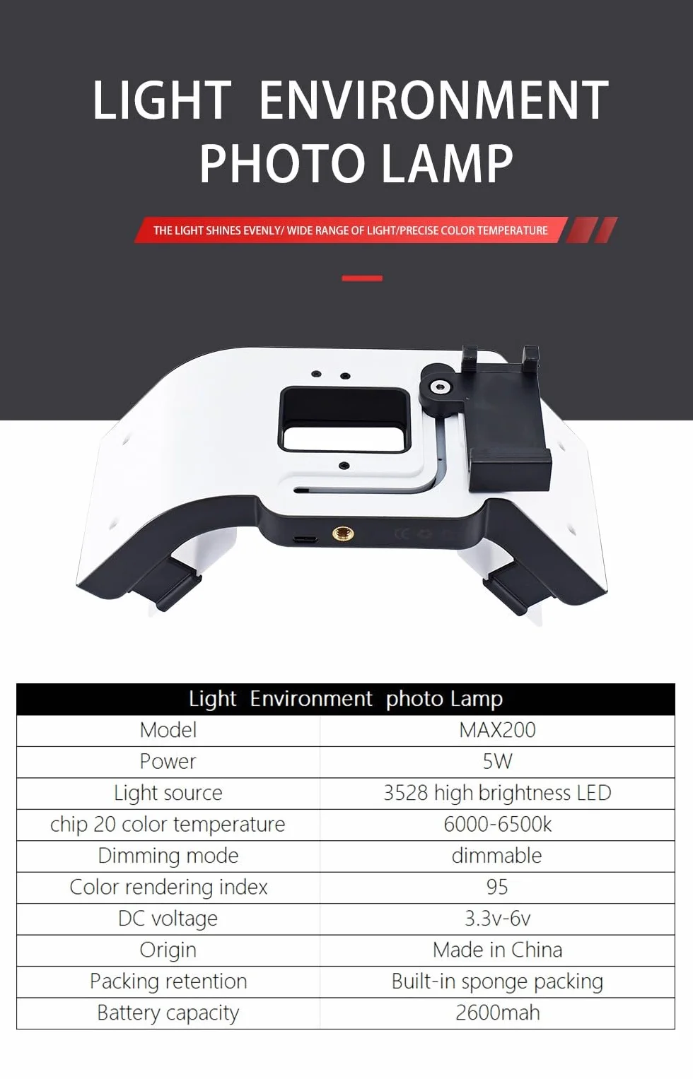 Luz de Fotografía Dental LED para Relleno Oral, Iluminación para Dentista