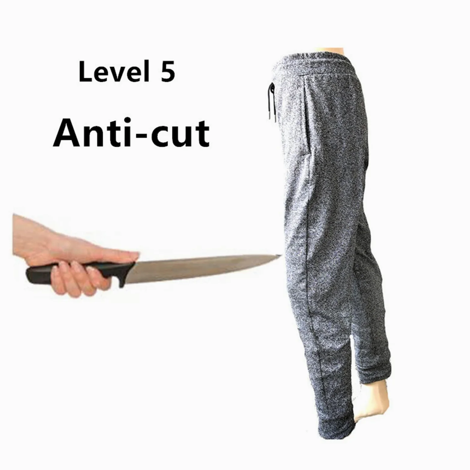Pantalones anticortes de Nivel 5 Pantalones Resistentes a Las puñaladas Ropa de Trabajo Prevención de pinchazos Equipo de Seguridad Pantalones de Trabajo Protectores(XL)
