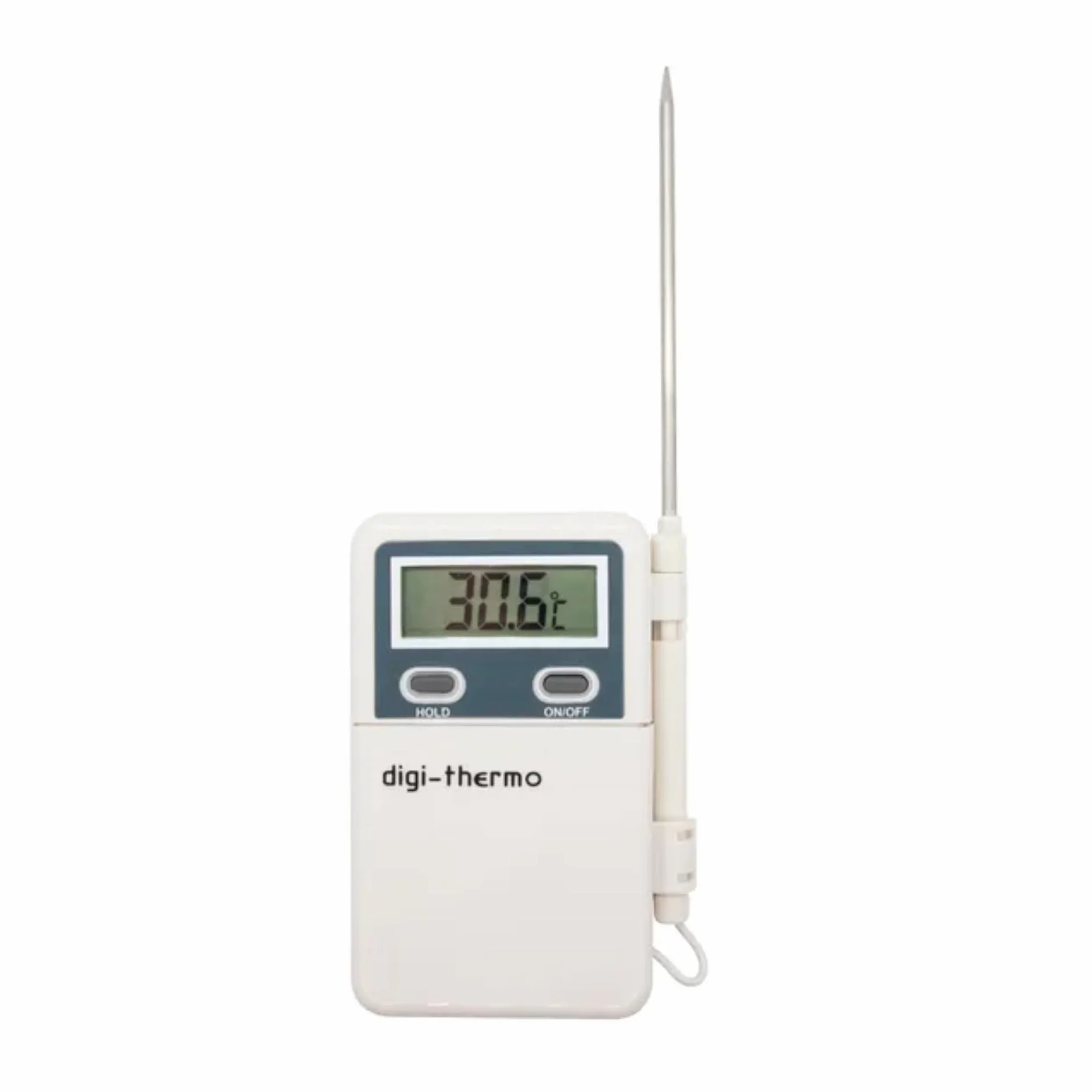 Termómetro digital de mano con sonda, 50° a +300°C, 3V DC (AAA), para climatización y cocina