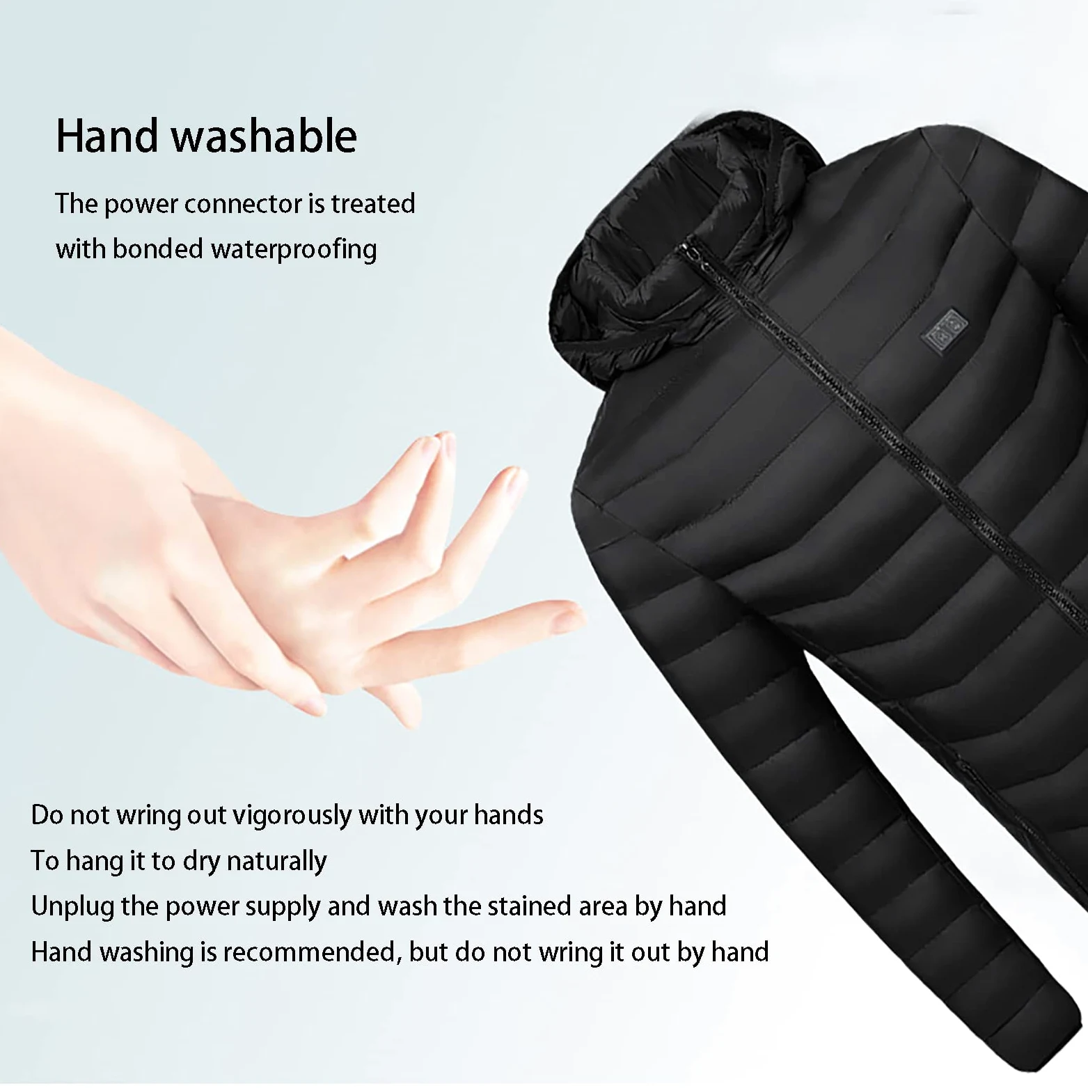CUTTE Chaqueta Térmica Inteligente de Invierno para Hombre Resistente al Agua con Calefacción Eléctrica USB Chaqueta Acolchada Abrigo Ropa de Abrigo con Control Dual para la Fiebre