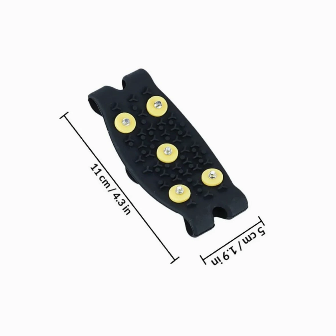 Pinzas Antideslizantes para Zapatos de Niños y Mujeres, 2 Pares de Crampones Plegables de TPE 5 Dientes para Jogging y Pesca en Hielo