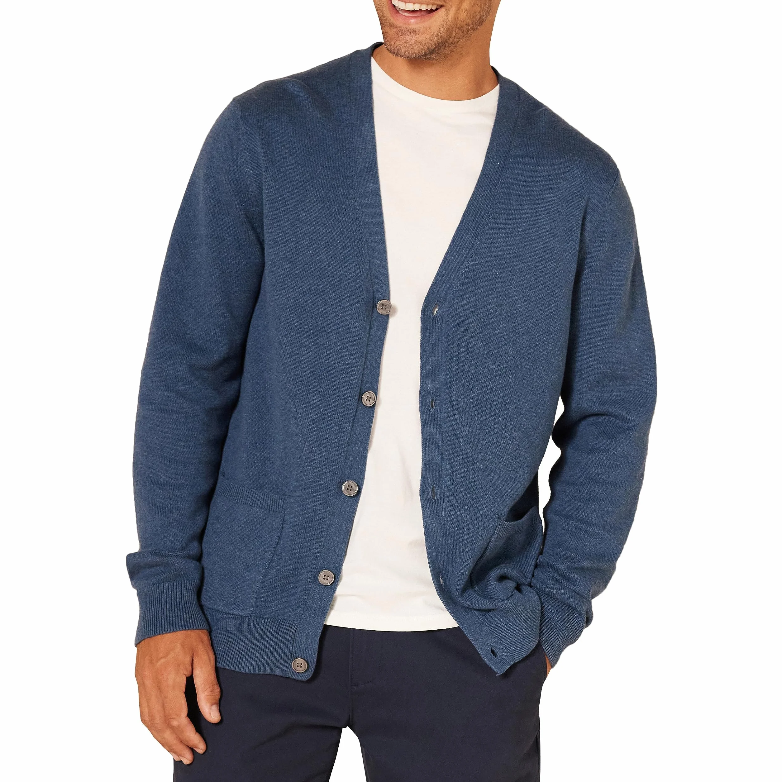 Amazon Essentials Hombre Suéter Cárdigan de Algodón
