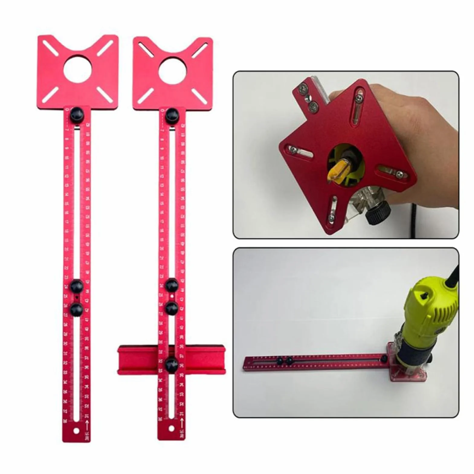 Greensen Soporte de Fresado para Router 3 en 1, Plantilla de Carpintería de Aleación de Aluminio con Tabla Abatible Desmontable