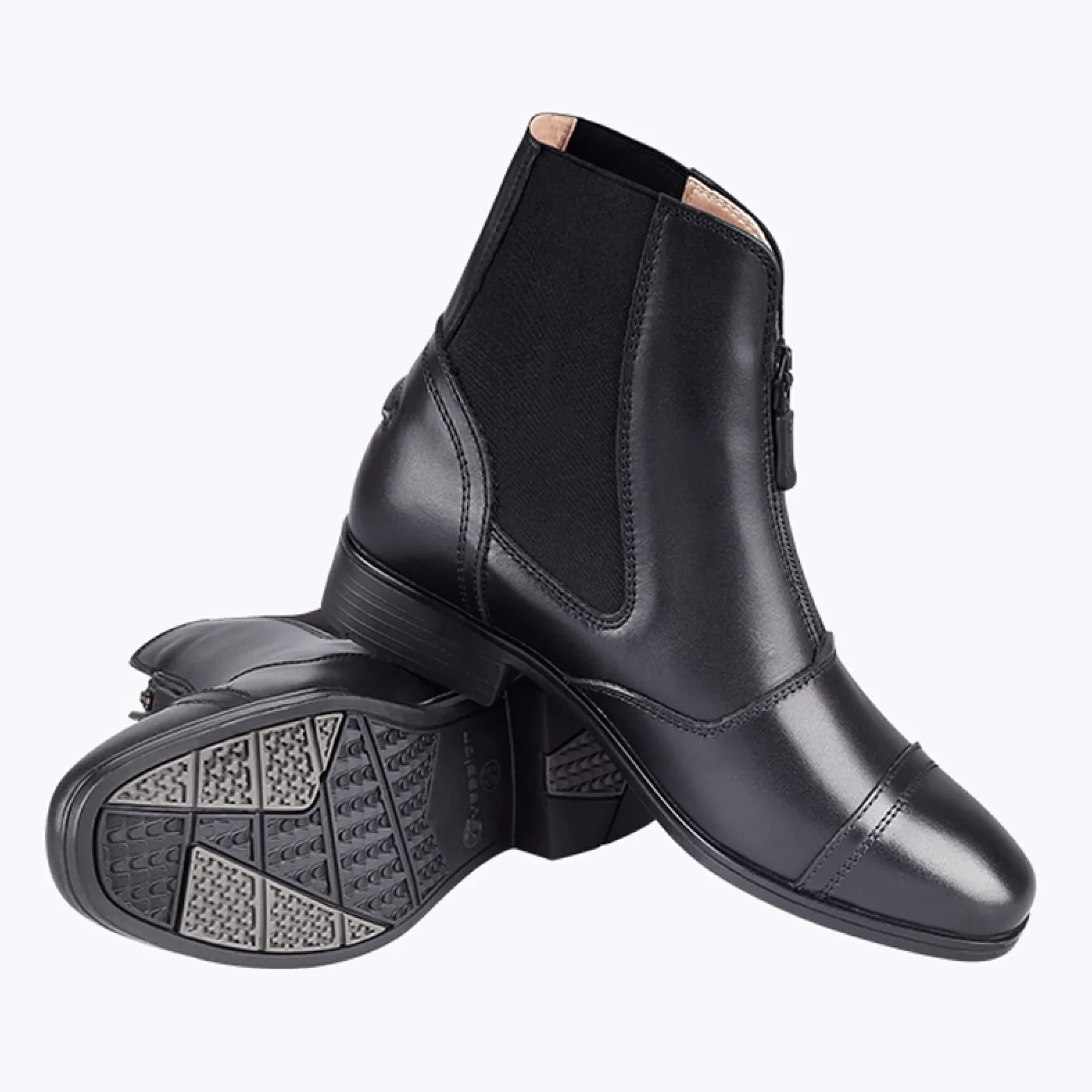 LEBEE Botas de Montar a Caballo Botas ecuestres Botas Impermeables de Piel de Vaca al Aire Libre,Black-39