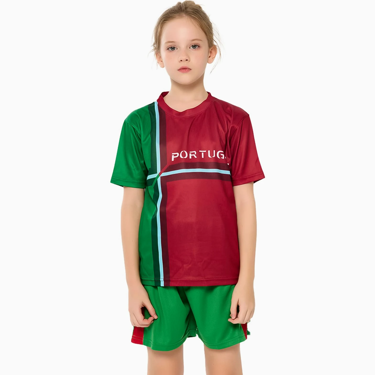 Camisetas de fútbol para niños y niñas, conjunto de uniformes de entrenamiento de fútbol de 4 a 16 años