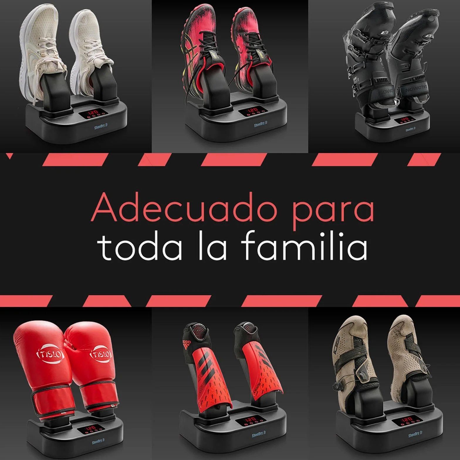 SHOEDRY Ozone Secador y Refrescador de Zapatos con Tecnología de Ozono Elimina Bacterias y Hongos