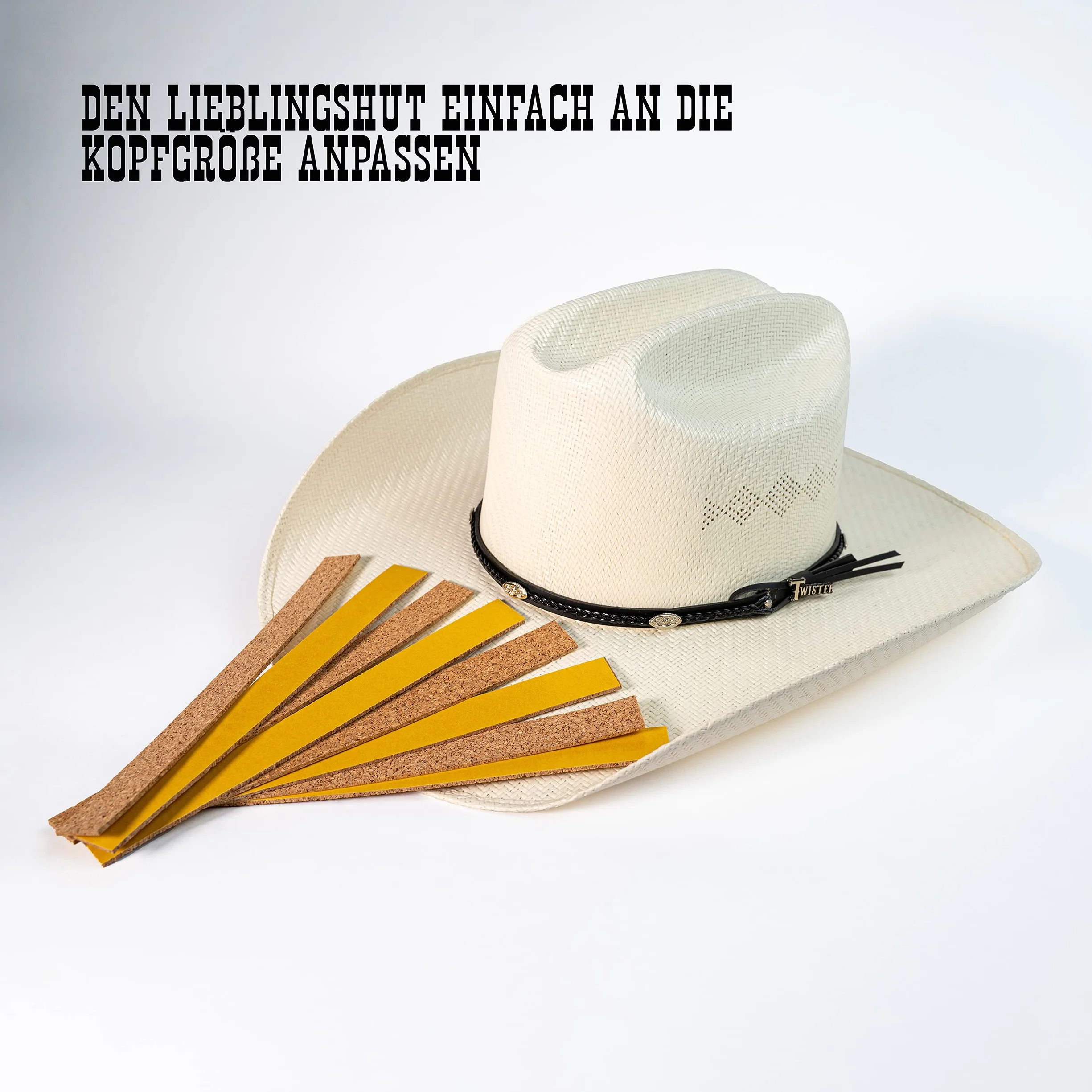 Bandas de Corcho Autoadhesivas para Sombreros - 8 Piezas
