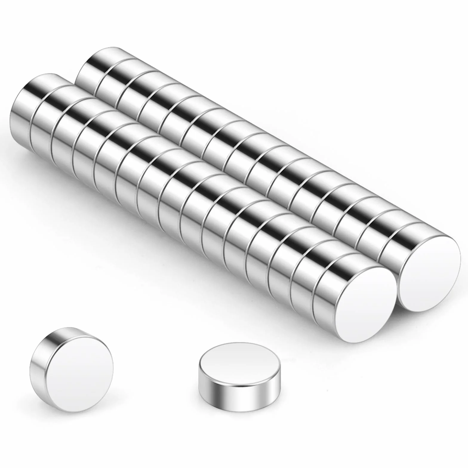 Imanes de Neodimio Wukong 5x2mm 30 Piezas Mini Fuertes para Nevera Oficina