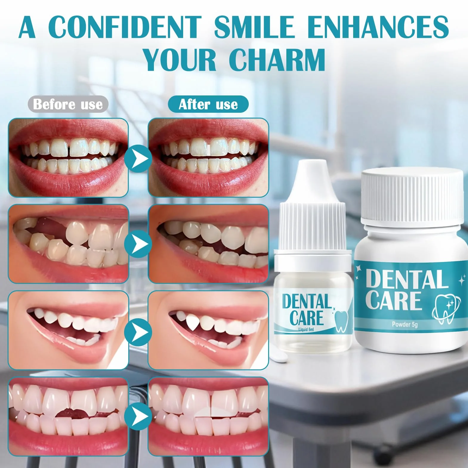 Cemento Dental Composite para Corona y Puente Rellenar Caries