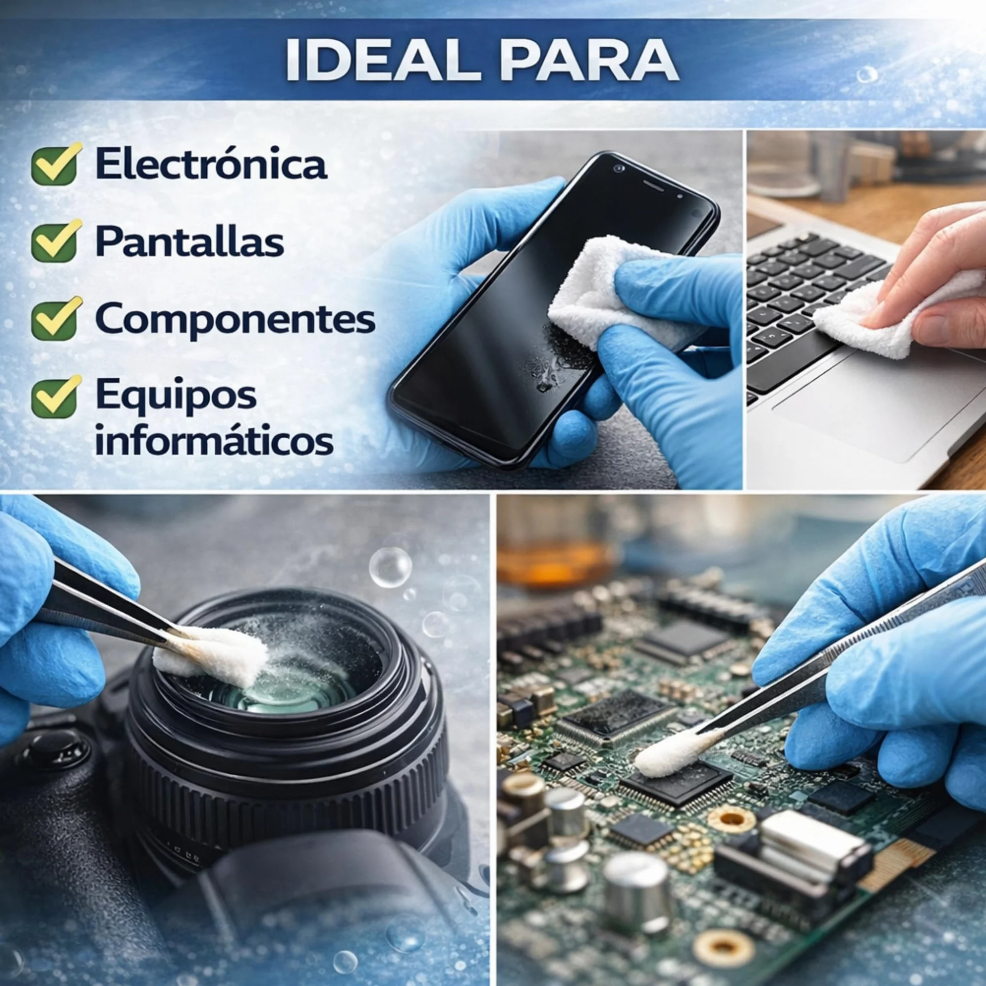 Alcohol Isopropílico 99,9% Puro 1 Litro Limpieza Electrónica Óptica