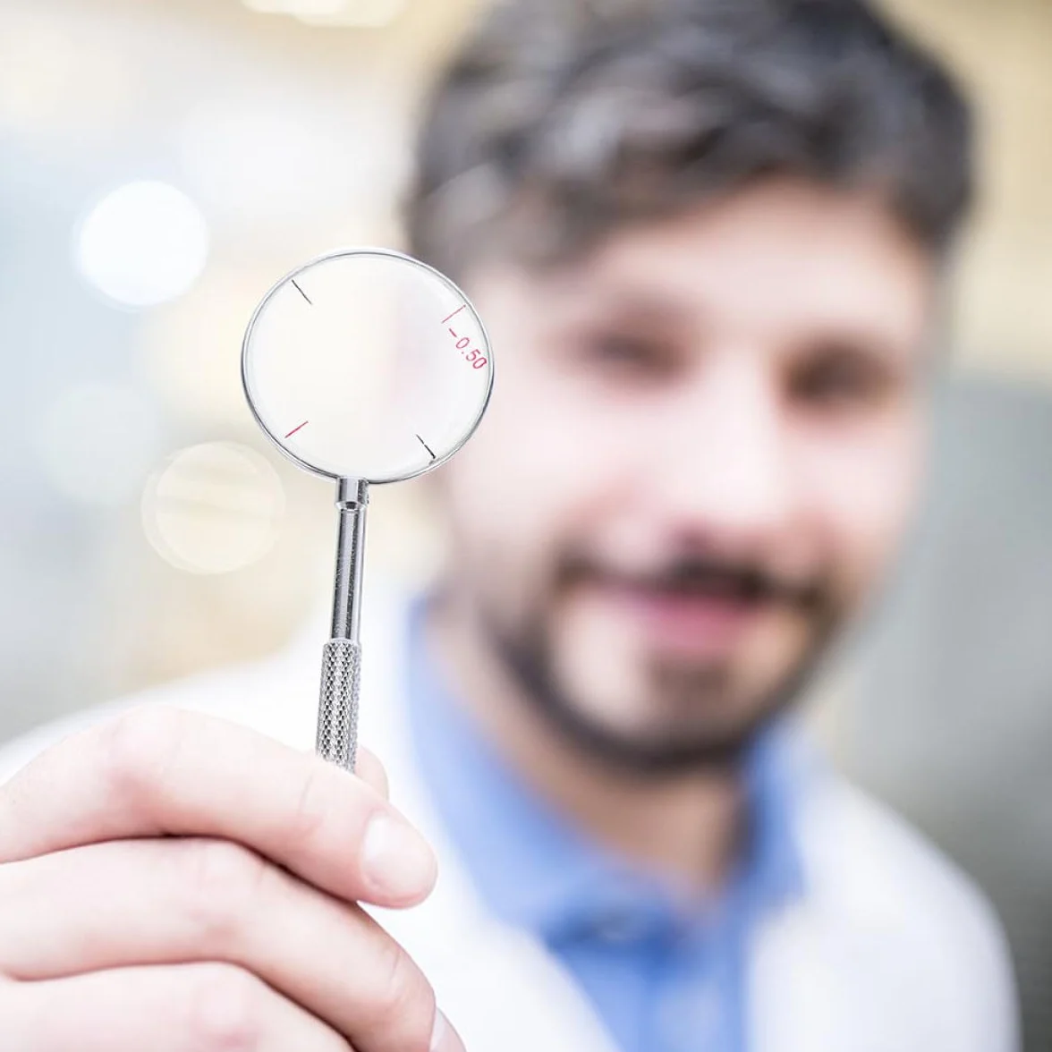 iplusmile Adaptador Espejo Cilindro Cruzado Herramienta Multifunción Optometría Lentes Cilíndricas Astigmatismo 2 Unidades