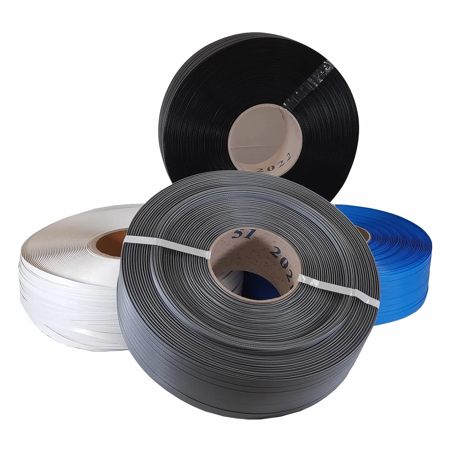 Cinta de fleje de polipropileno PP 13 mm x 0,8 mm 150 mm 1200 m Negro