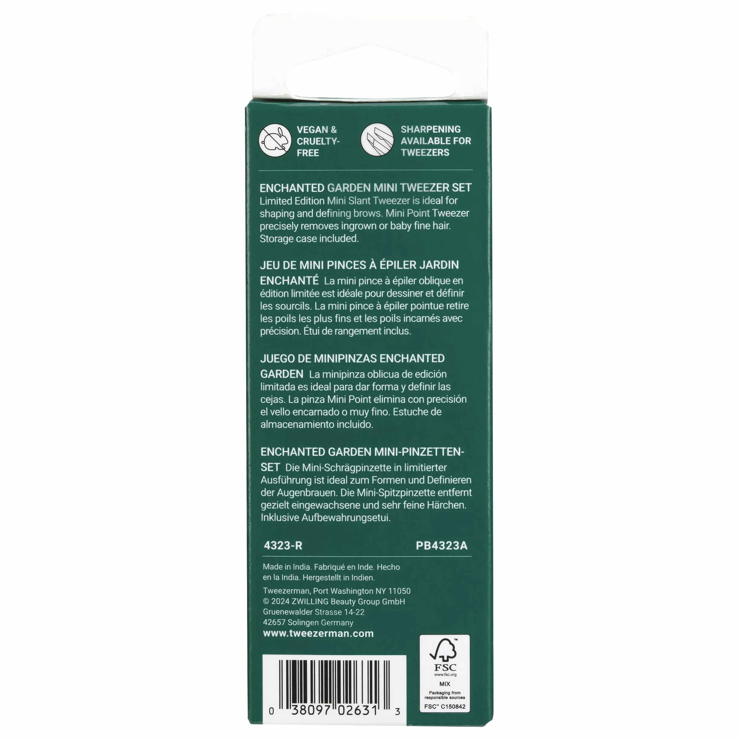TWEEZERMAN Enchanted Garden Mini Pinzas para Cejas