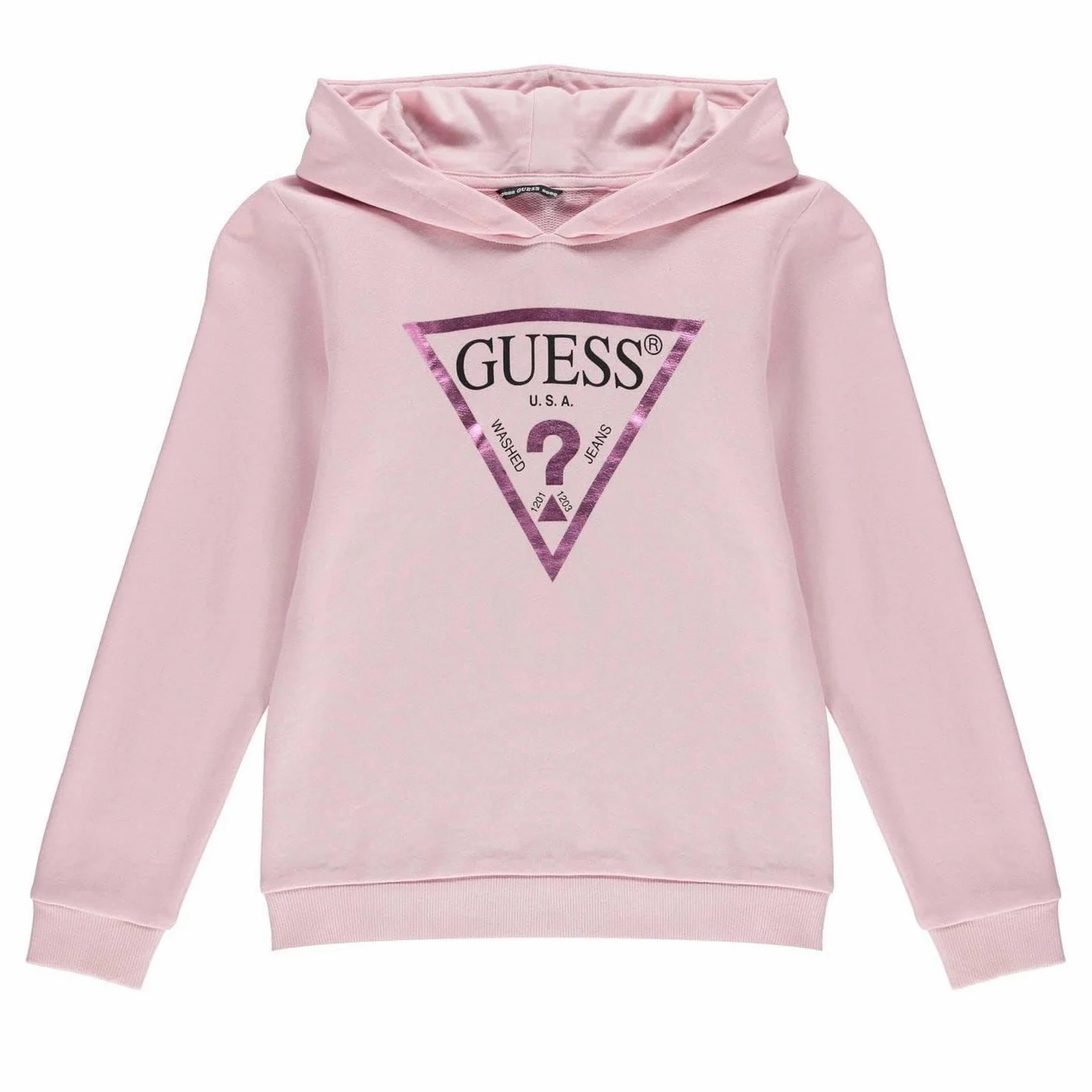 Guess Sweat Ã Capuche Rose Fille Guess Sudadera Unisex bebé