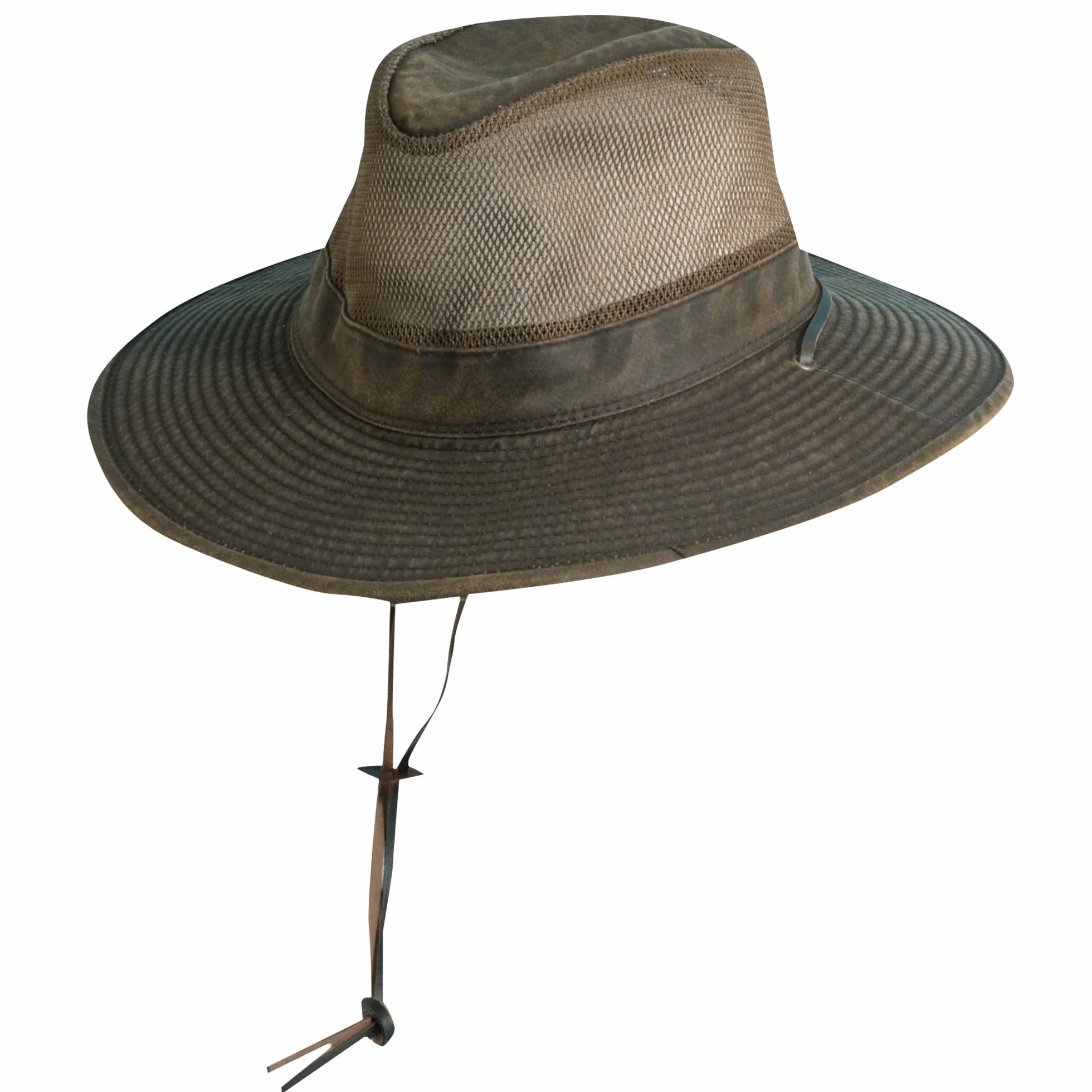 Dorfman Pacific Co. Men's Weathered Cotton Big Brim with Mesh
