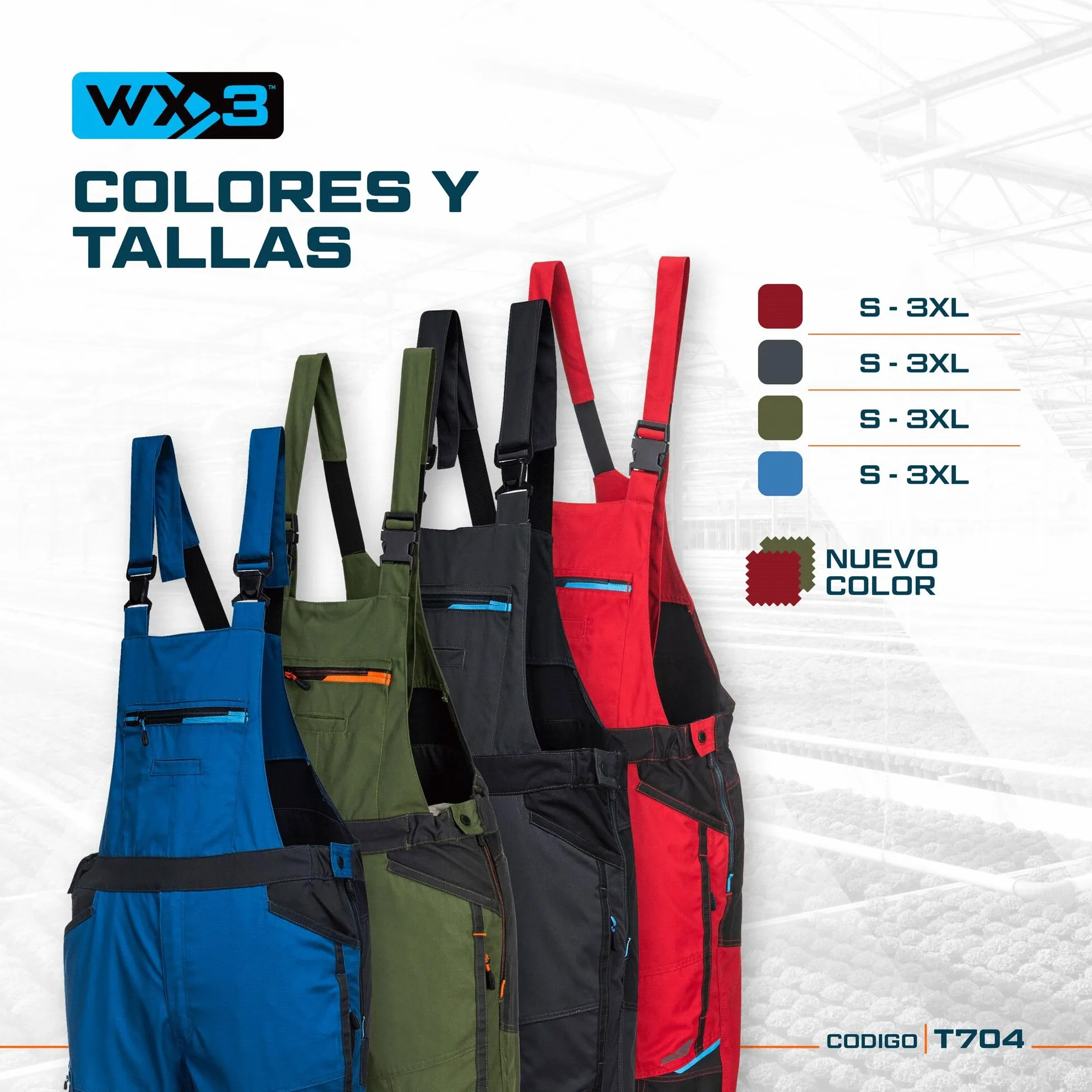 Portwest Peto de Trabajo de Triple Costura WX3 de Puntos Reforzados, polialgodón