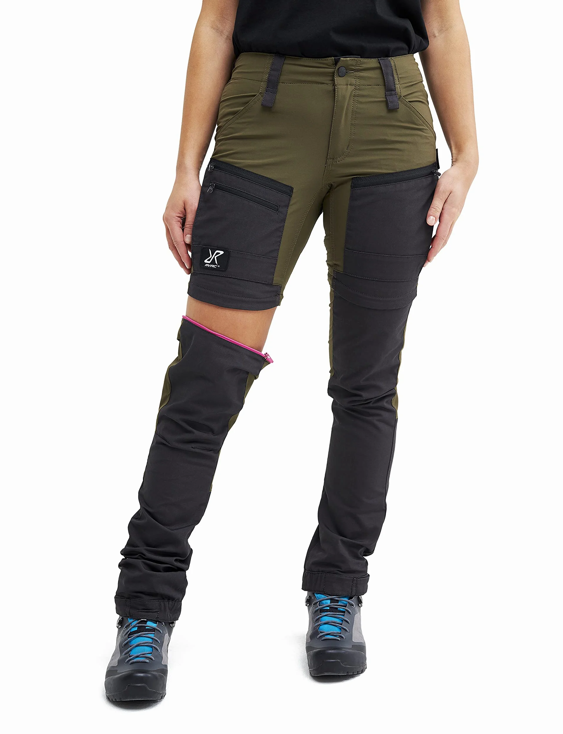 RevolutionRace RVRC GP Pro Zip Off Pants para Mujer, Pantalones de Senderismo Convertibles