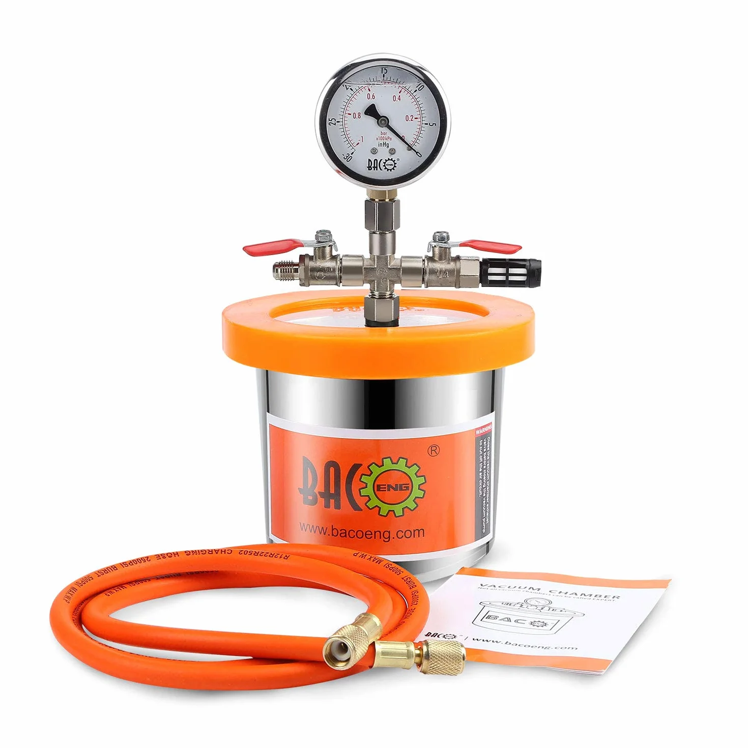 BACOENG 1.2 L Cámara de vacío de acero inoxidable
