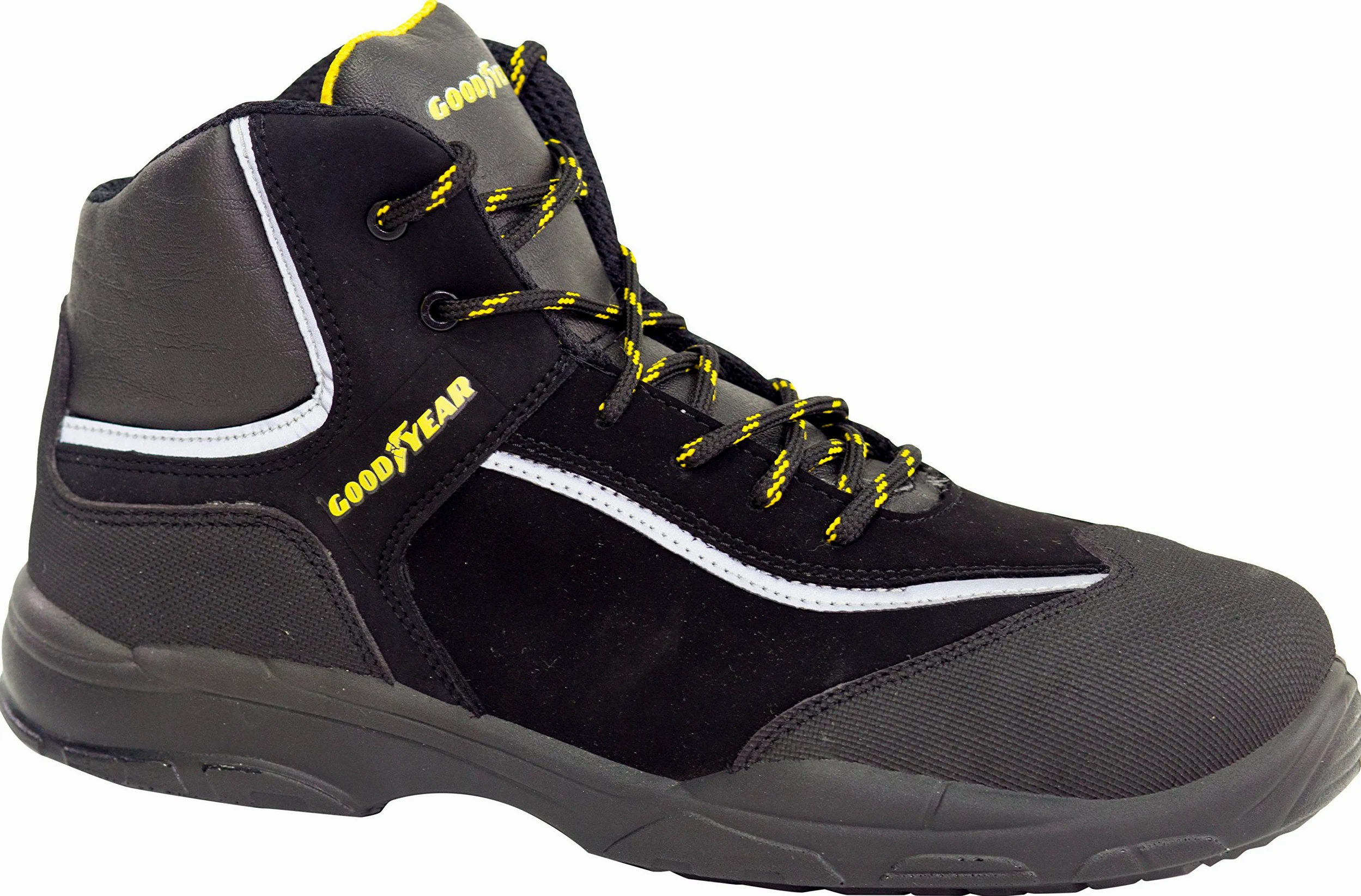 Goodyear G1388602C - Botas de Seguridad Unisex - Nobuk Negro S3 SRC - Protección Superior para Diversas Actividades Laborales - Talla 42