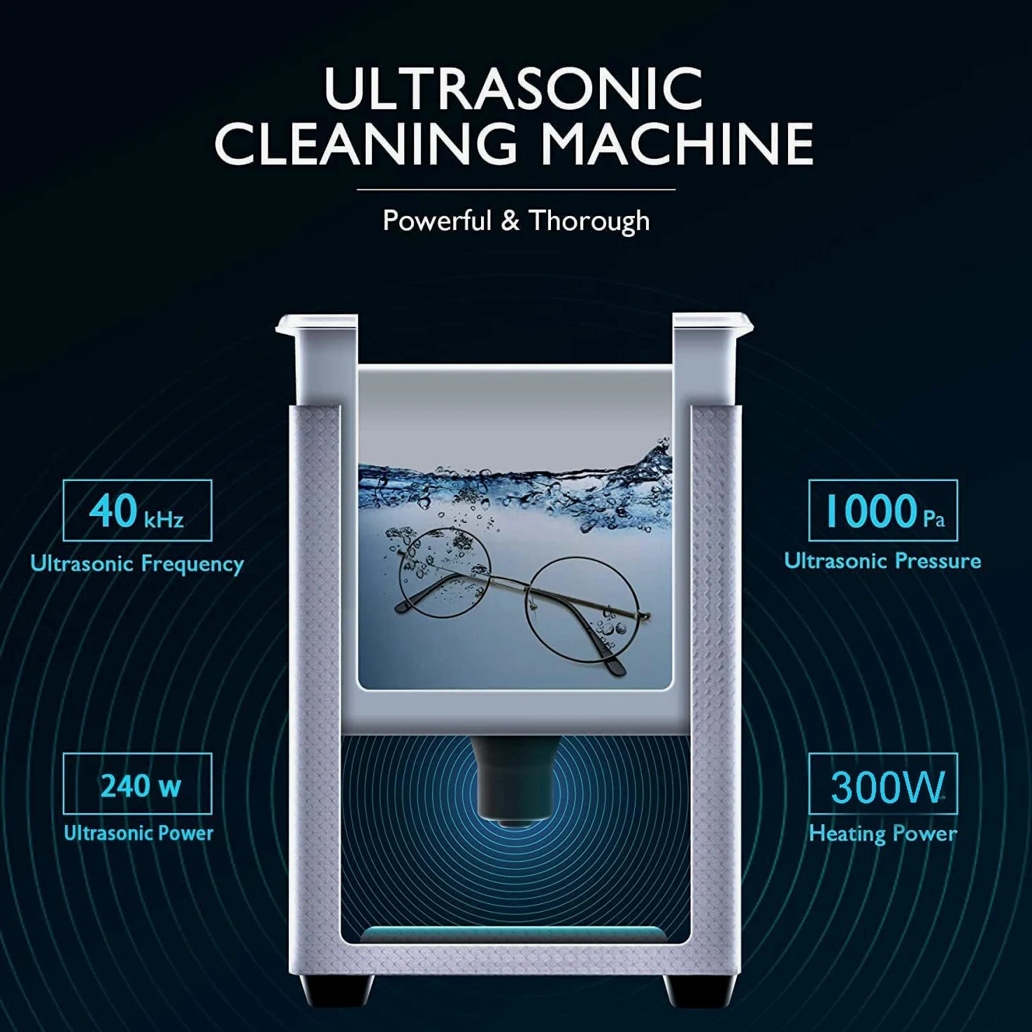 Limpiador ultrasónico digital profesional de piezas de 10 l, máquina de limpieza ultrasónica comercial de acero inoxidable de 240 W con calentador y temporizador, for herramientas de laboratorio