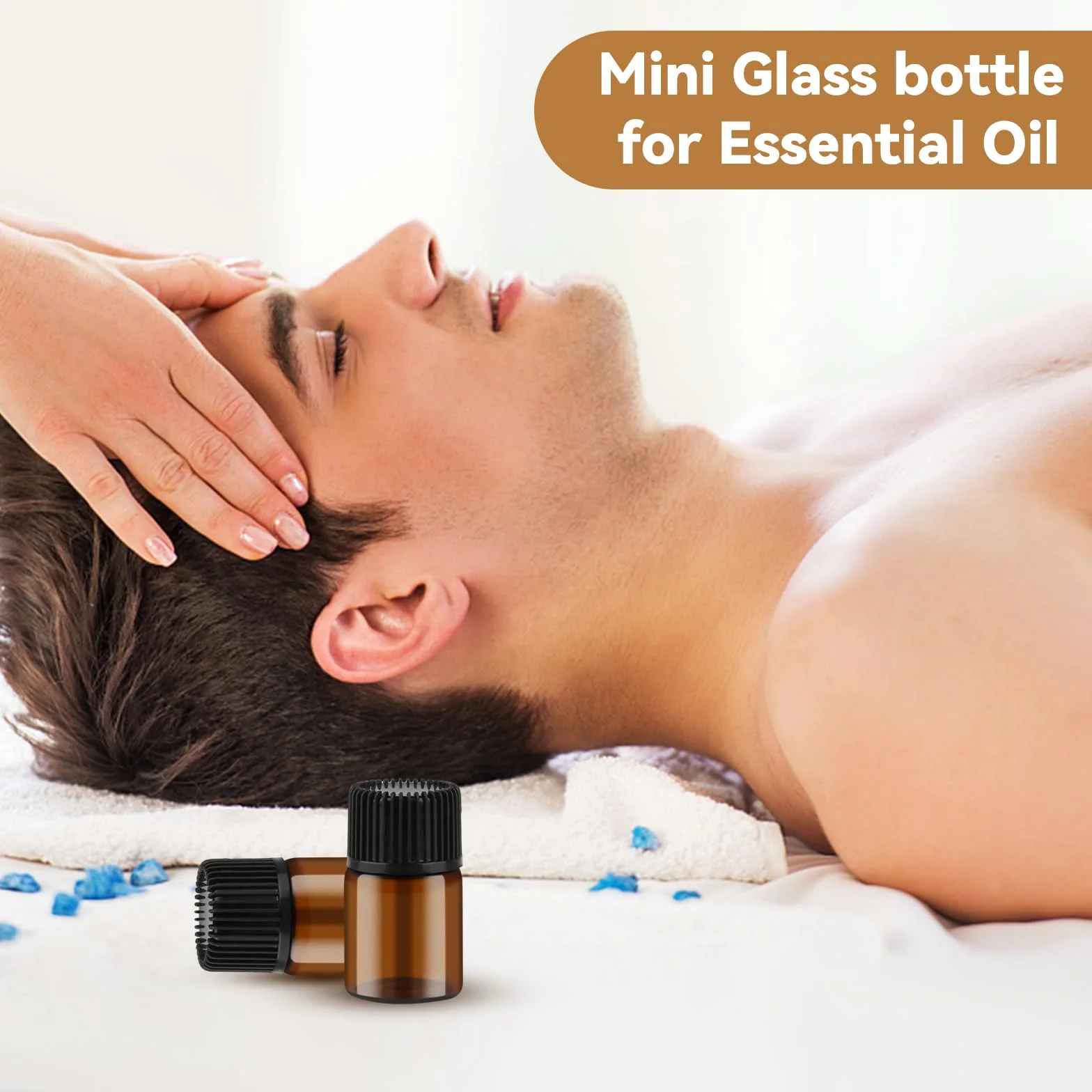 Botes Aceites Esenciales 30 Ámbar 2ml Mini Bottiglia di Vetro Rellenable con Embudos Cuentagotas