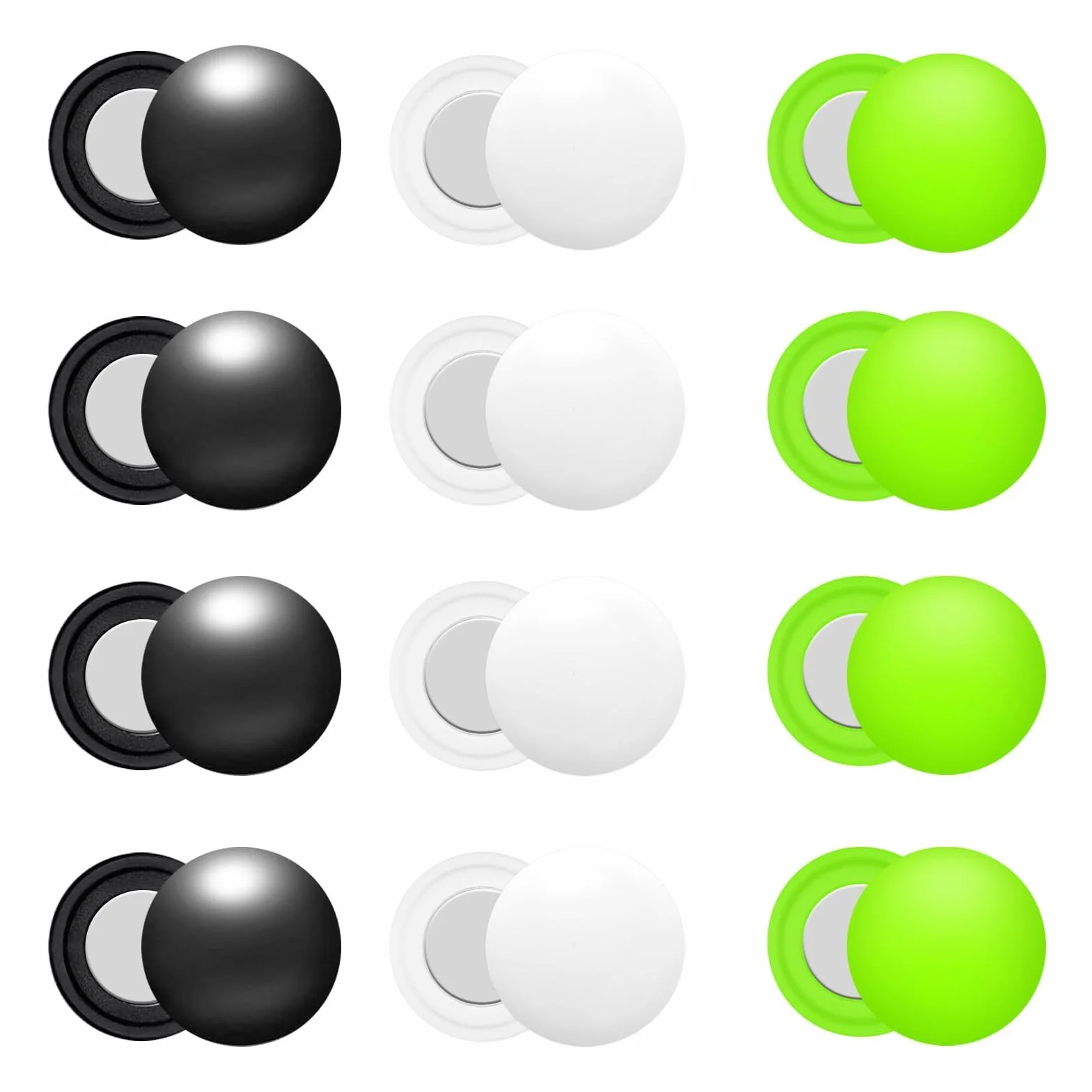 Clips para dorsales de maratón, soporte para número, imanes, hebilla, equipo para correr, blanco, negro, verde