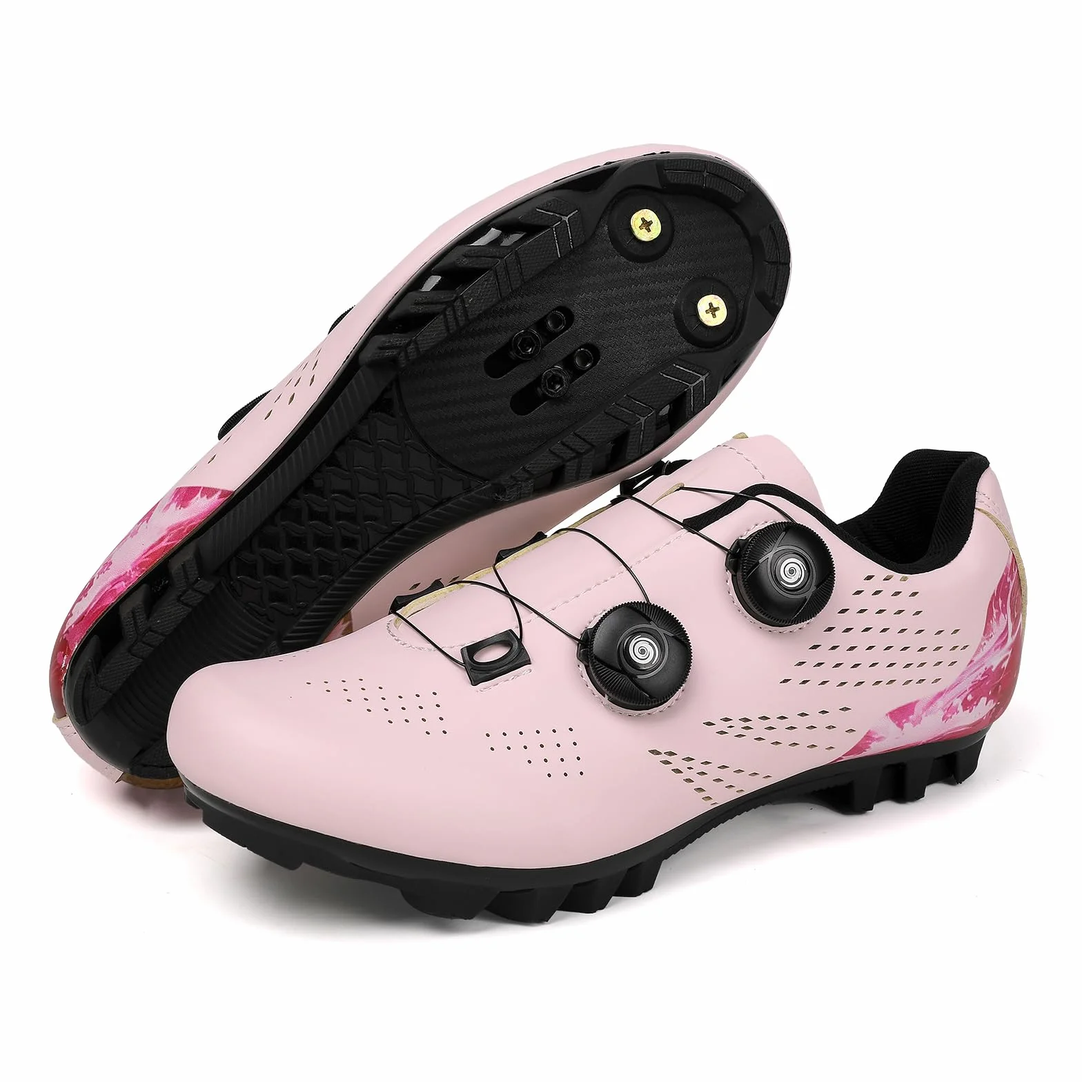 Mateju Zapatillas Ciclismo MTB Hombre Mujer, 36-47 EU Zapatillas Bicicleta de Montaña Hombre con Calas Respirables Antideslizantes para Deportes al Aire Libre
