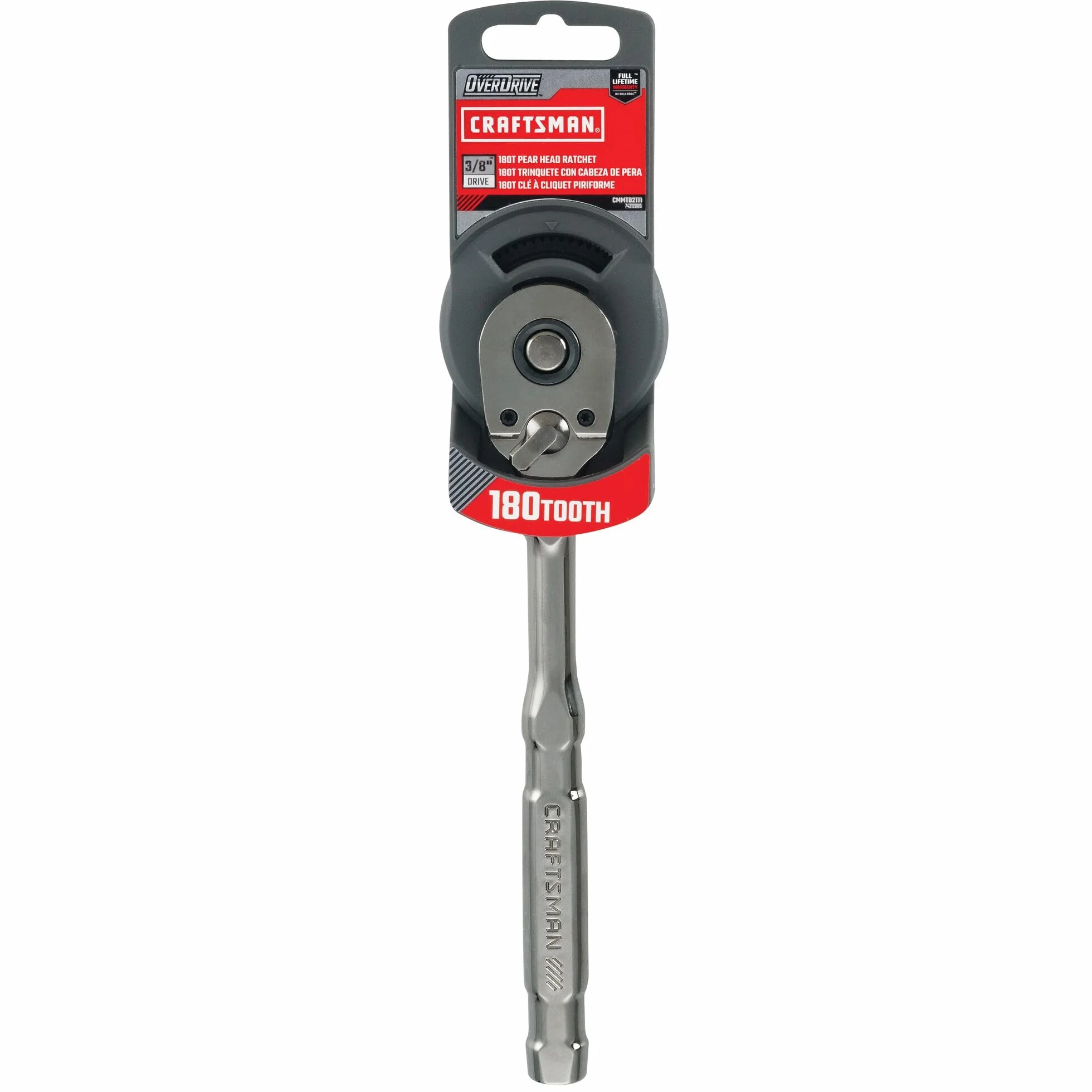 CRAFTSMAN OVERDRIVE Trinquete de cabeza de pera 180T 3/8 pulgadas CMMT82111