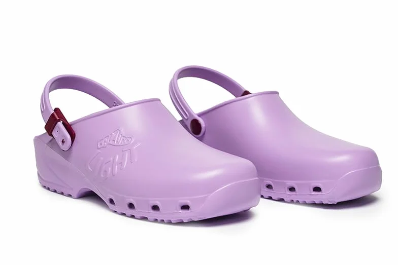 CALZURO Light - Zuecos Sanitarios Profesionales CE, Blanco, Verde, Lila, Rosa, Naranja, Azul, Negro