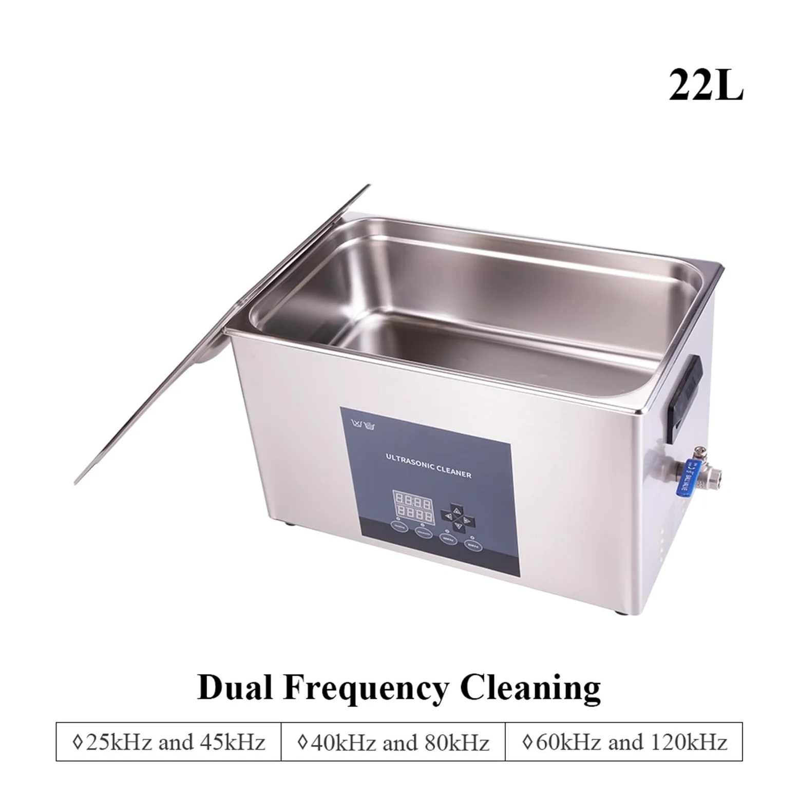 MáQuina Limpiadora UltrasóNica Máquina Limpiadora Ultrasónica Industrial De Doble Frecuencia De 22L For Uso En Laboratorio, Piezas De Precisión, Placa Base, Lavado por Ultrasonidos(40kHz 80kHz)