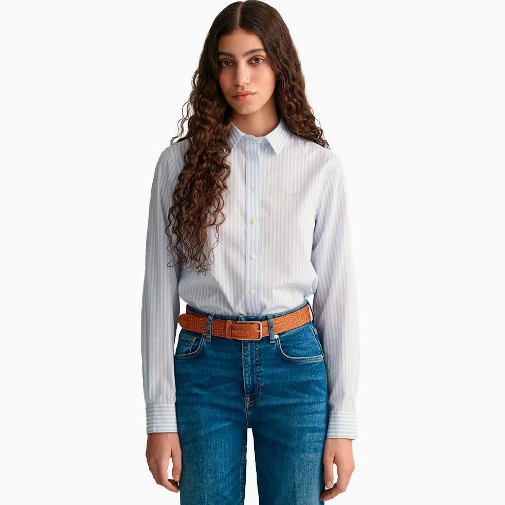GANT Reg Classic Poplin Striped Shirt Camisa Mujer