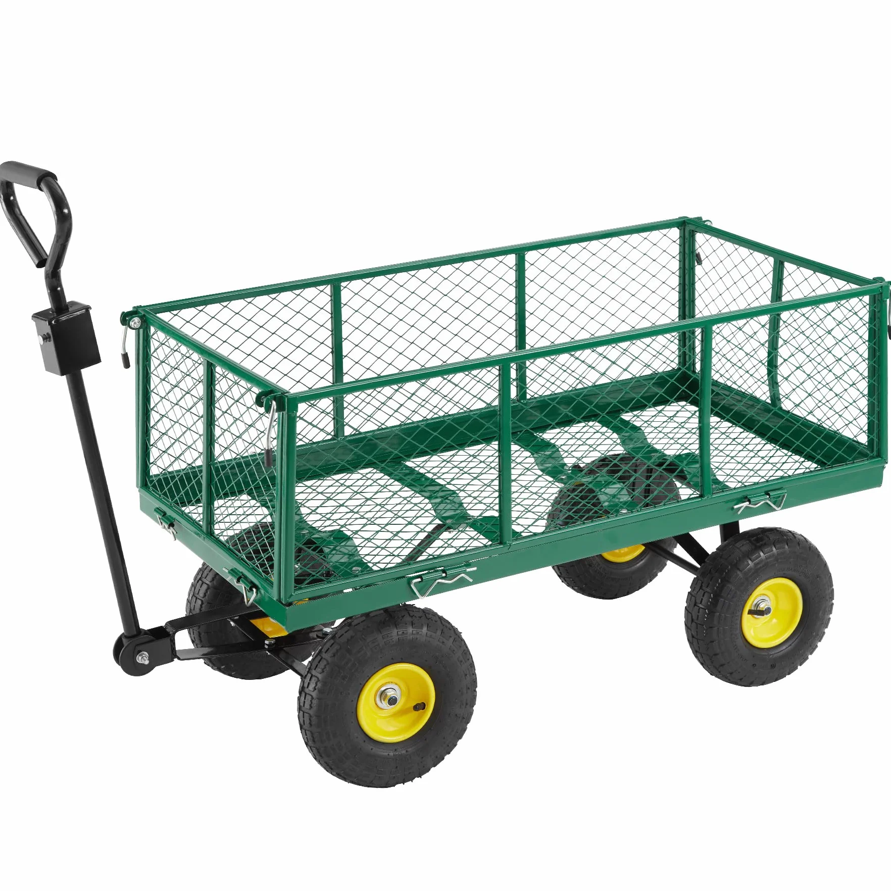 Tectake 401418 Carrito de Transporte con Bandeja 550kg Metal 114x52x65 cm