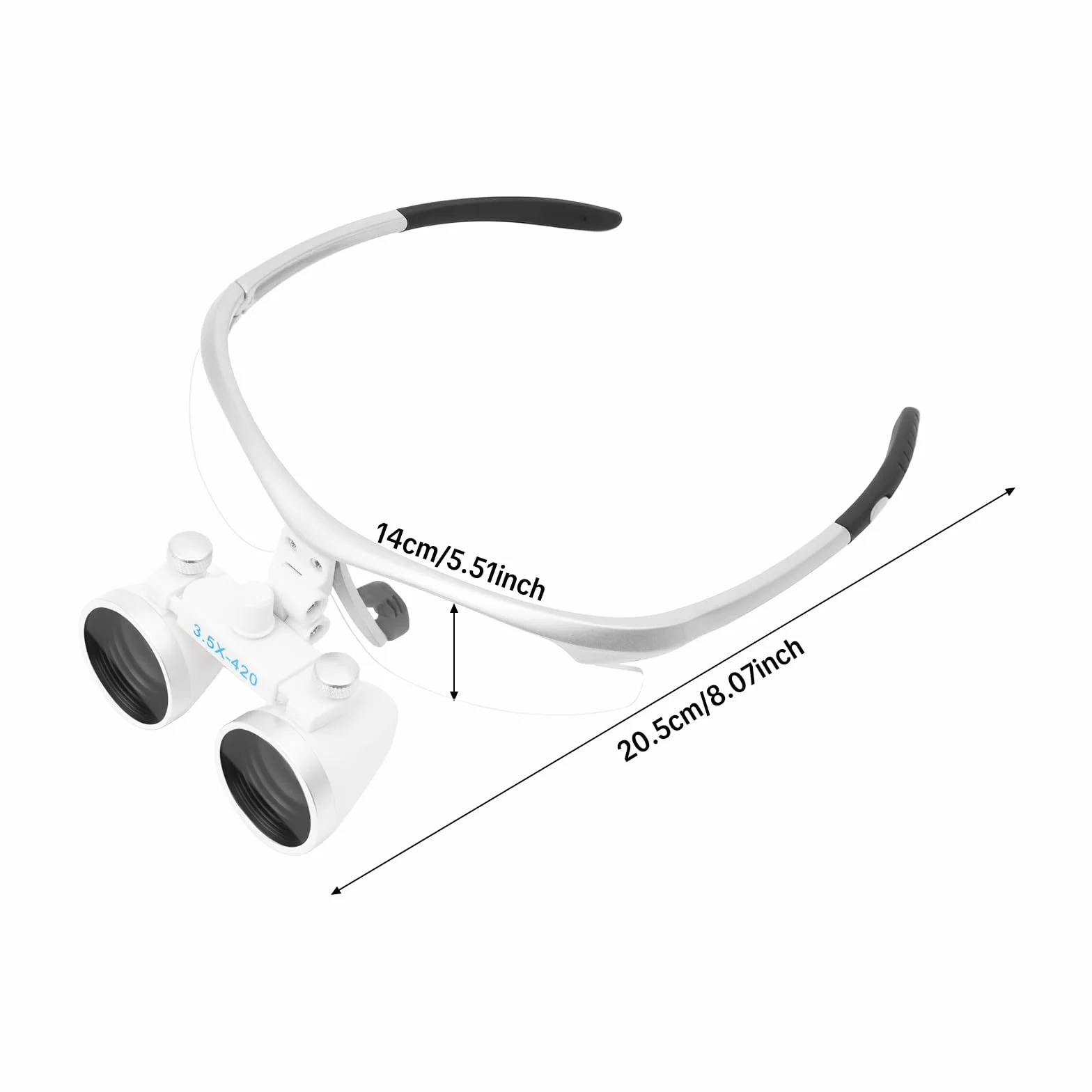 Lupa binocular profesional LED dental 3,5 x 420 mm