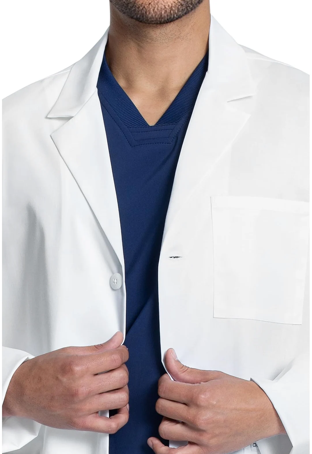 Cherokee CK401 - Abrigo de laboratorio para hombre, de 30 pulgadas, duradero, elástico mecánico