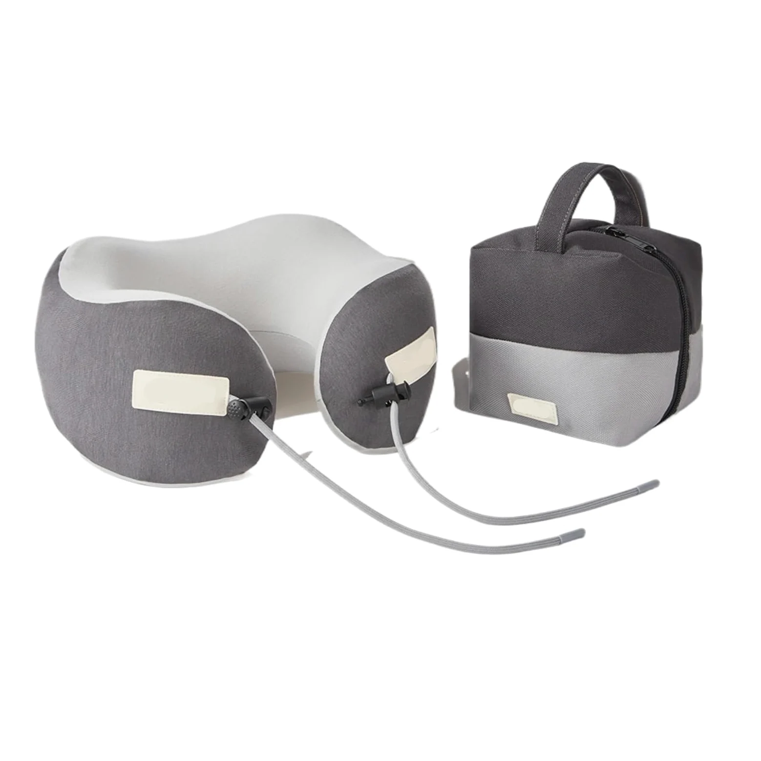 Cojin Cuello Viaje Almohada For El Cuello For Viajes Y Uso En La Oficina, Soporte For Dormir En Aviones Almohada Avion(Grey)