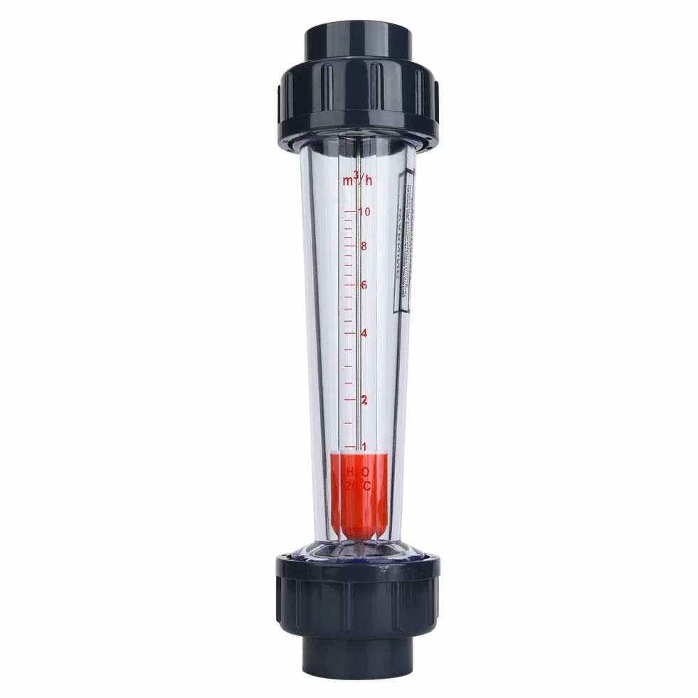 Rotámetro tubo 1-10m³/H Medidor de flujo de agua líquido panel plástico herramienta medición monitoreo